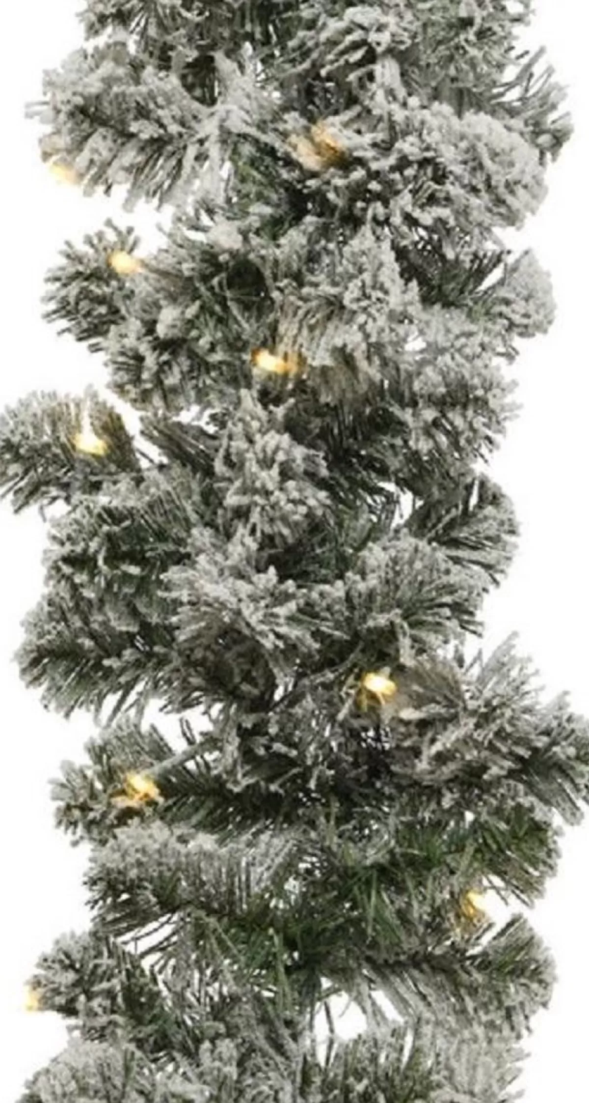 Merkloos Guirlandes>3X Groene Dennenslingers Met Sneeuw En Verlichting 270 X 25 Cm - Kerstslingers / Dennen Slingers / Takken