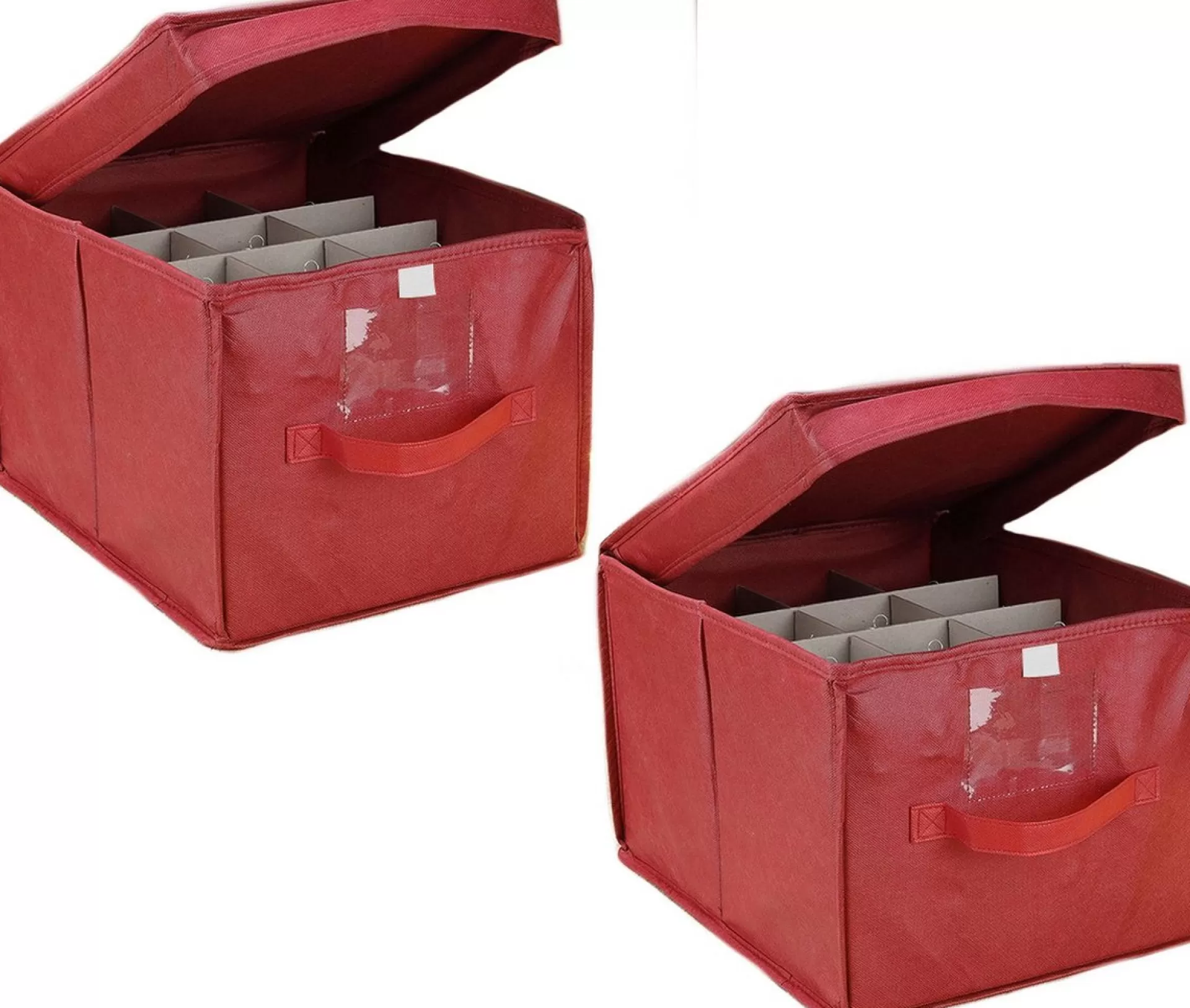 Bellatio Decorations 4X Stuks Kerstballen Opruimen/Opbergen Opbergbox Voor 24 Kerstballen 30 X 39 - Kerstballen Boxen/Dozen Fashion