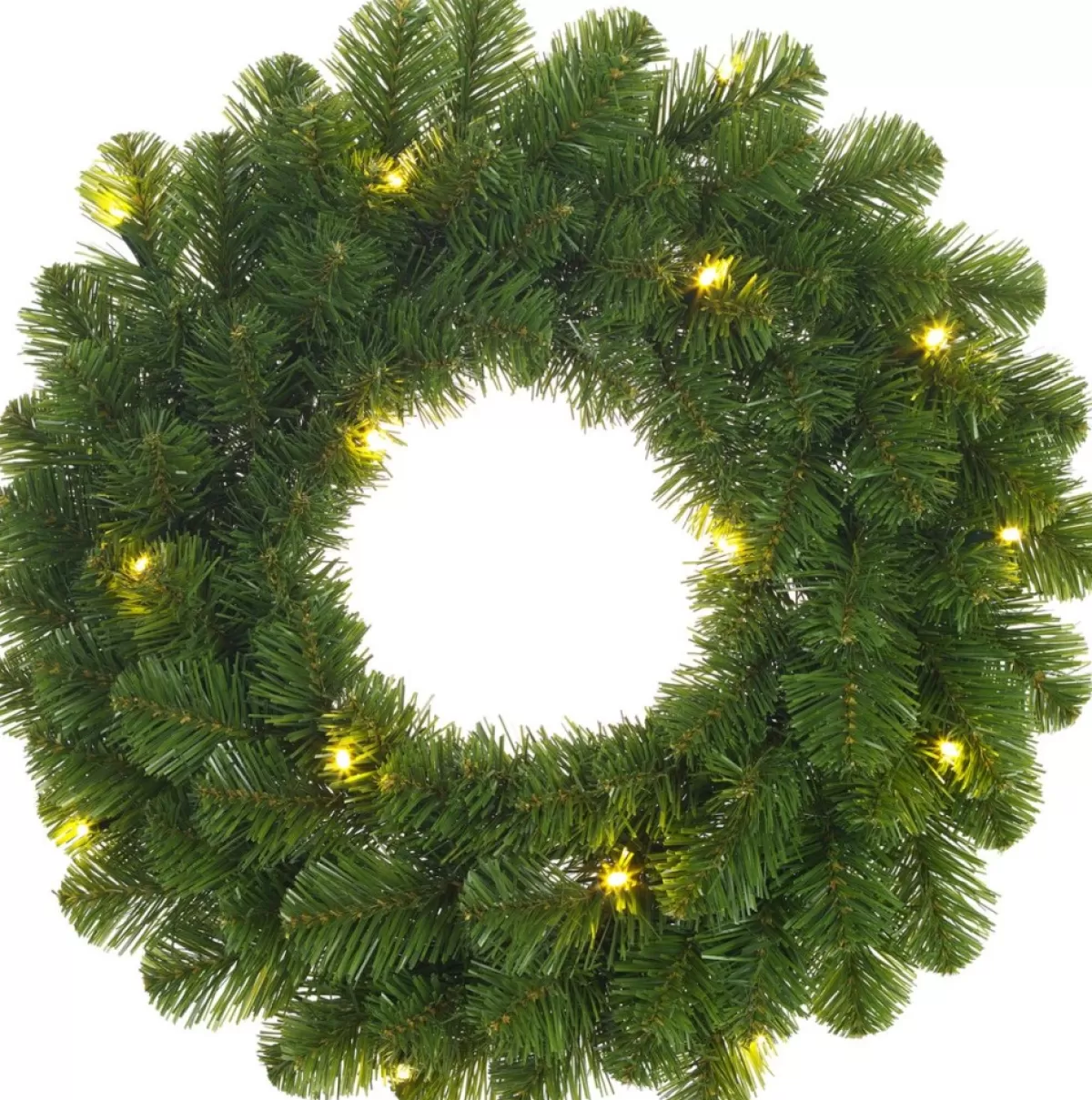 Black Box Kerstkransen> Trees - Norton Krans Led Werkt Op Batterijen Groen 20L Tips 90 - D45Cm - Kerstbomen