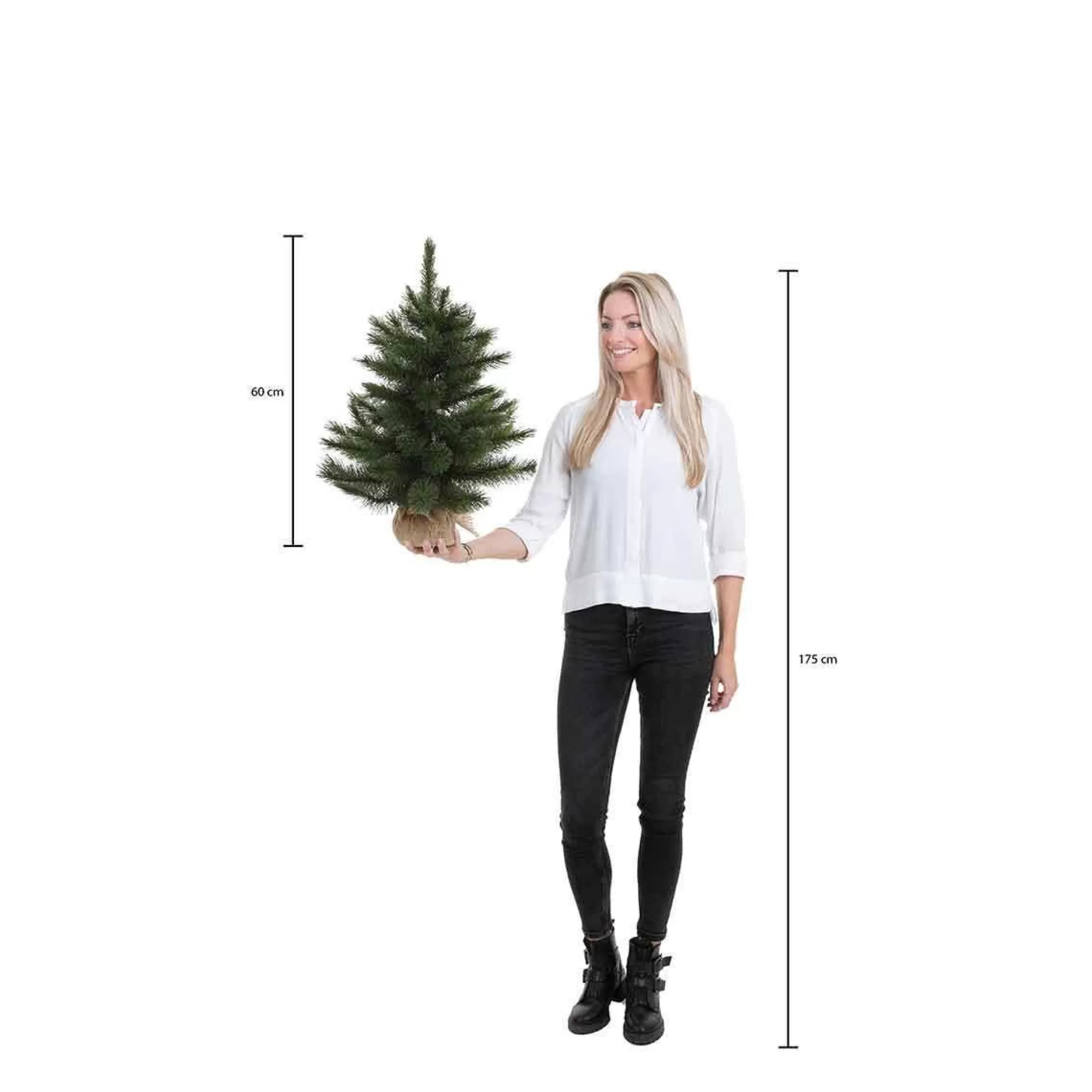 Black Box Trees Glendon Kunstkerstboom In Pot Met 20 Led Lampjes - H60 X O33 Cm - Groen Clearance