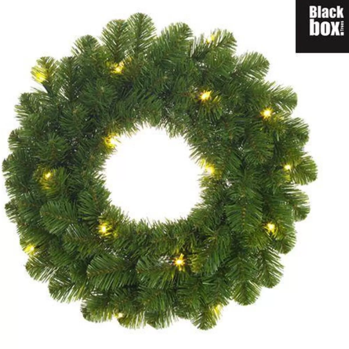 Black Box Kerstkransen> Trees Norton Kerstkrans Met Led Verlichting - O60 Cm - Groen