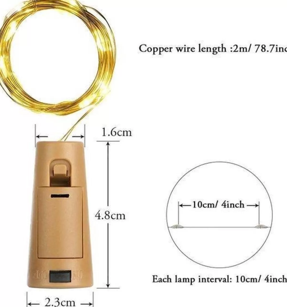 Nextbuy4you Kersthanger>Bottle Light - Flessenlicht Kurk Fles - Led Flesverlichting Leddecoratie - Flesdecoratie - Licht Voor In Fles - Inclusief Batterijen - Sfeerverlichting Warm Wit