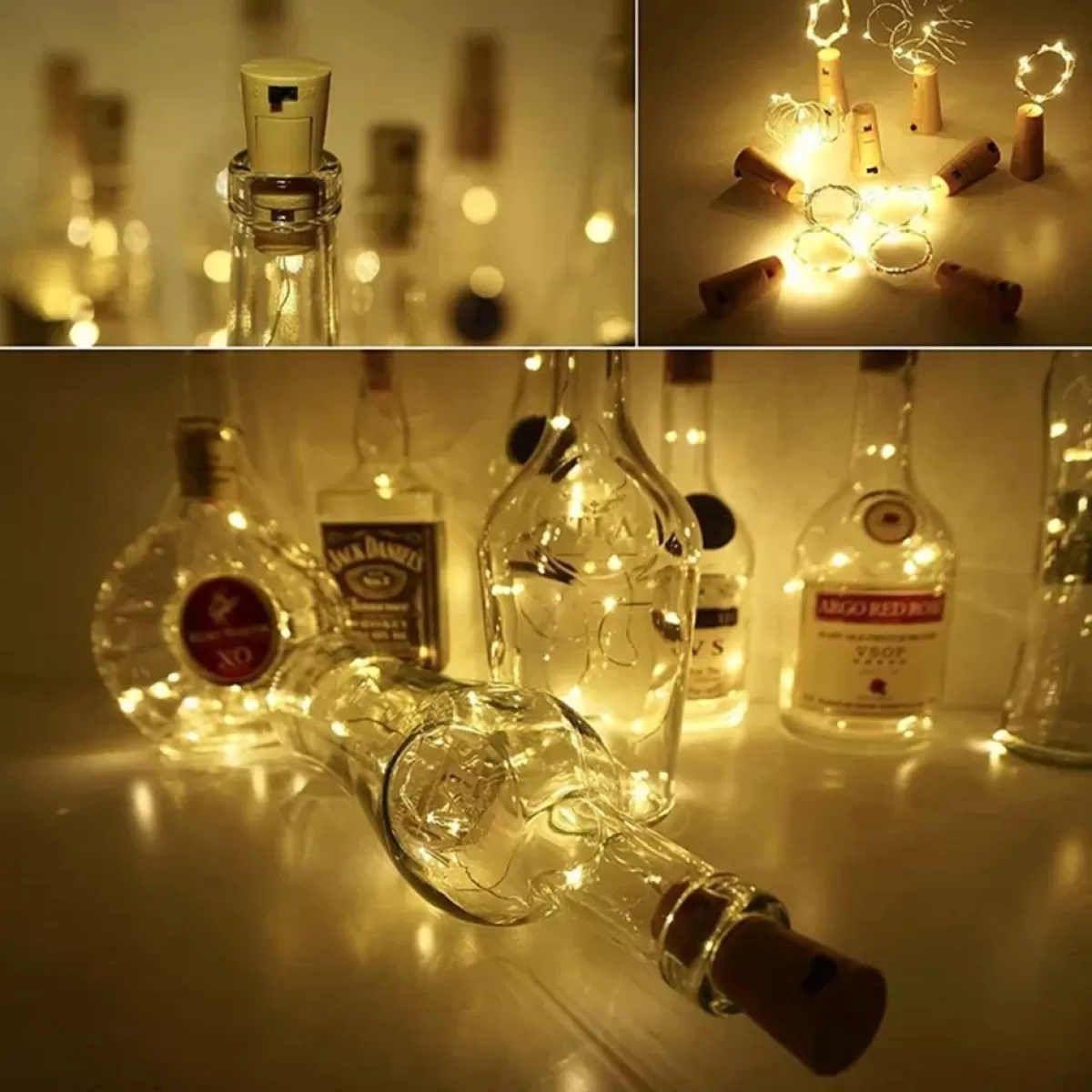 Nextbuy4you Kersthanger>Bottle Light - Flessenlicht Kurk Fles - Led Flesverlichting Leddecoratie - Flesdecoratie - Licht Voor In Fles - Inclusief Batterijen - Sfeerverlichting Warm Wit