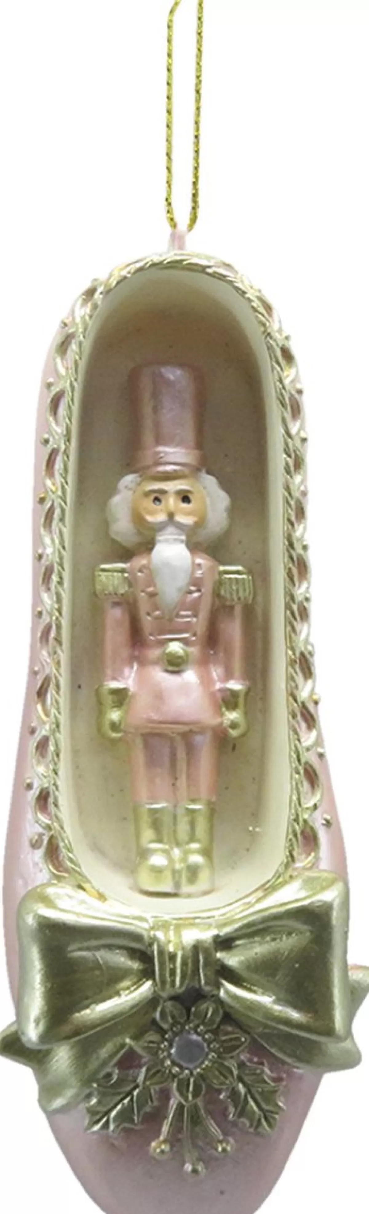 Clayre u0026 Eef Kersthanger>Clayre & Eef Kersthanger Notenkraker 11 Cm Roze Kunststof Kerstdecoratie
