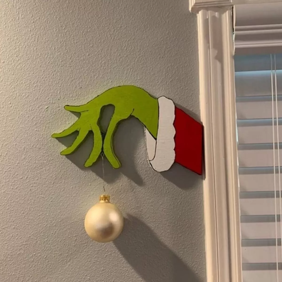Merkloos Kersthanger>Decoratie - Kerstartikelen - Kerst - Dief - Hand Uitsnede - Grinchs - Hand Decoratie - Muur - Home Decor - Linkshandig