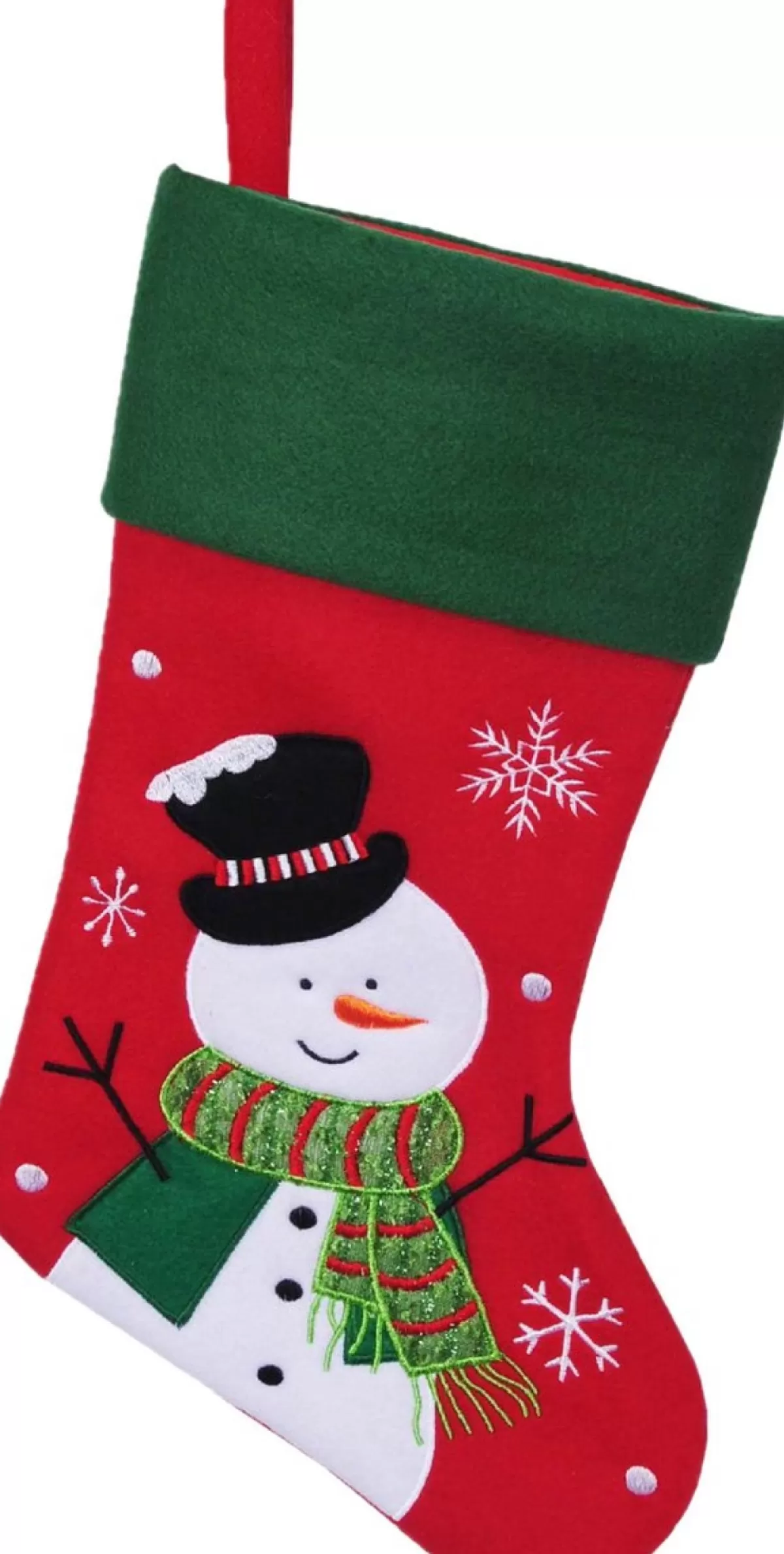 Merkloos Kerstsokken>Decoratie Kerstsokken - Set 2X St - Rood - Kerstman En Sneeuwpop- H45 Cm