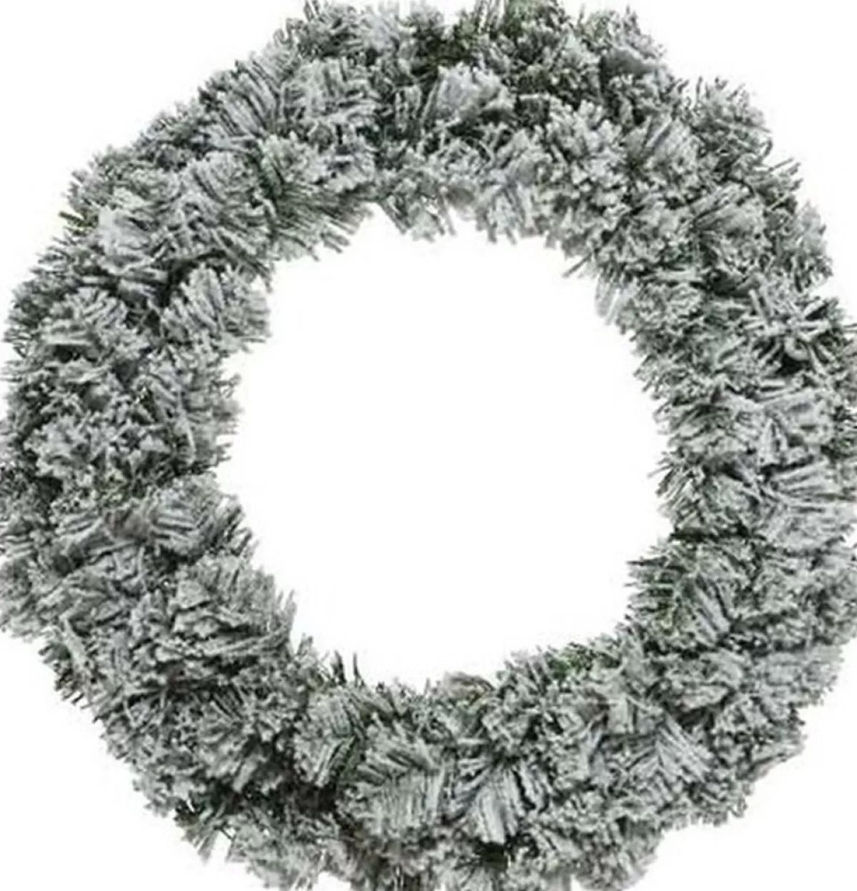 Decoris Kerstkransen> Kerstkrans - Groen Met Sneeuw - D40 Cm - Incl. Verlichting Warm Wit