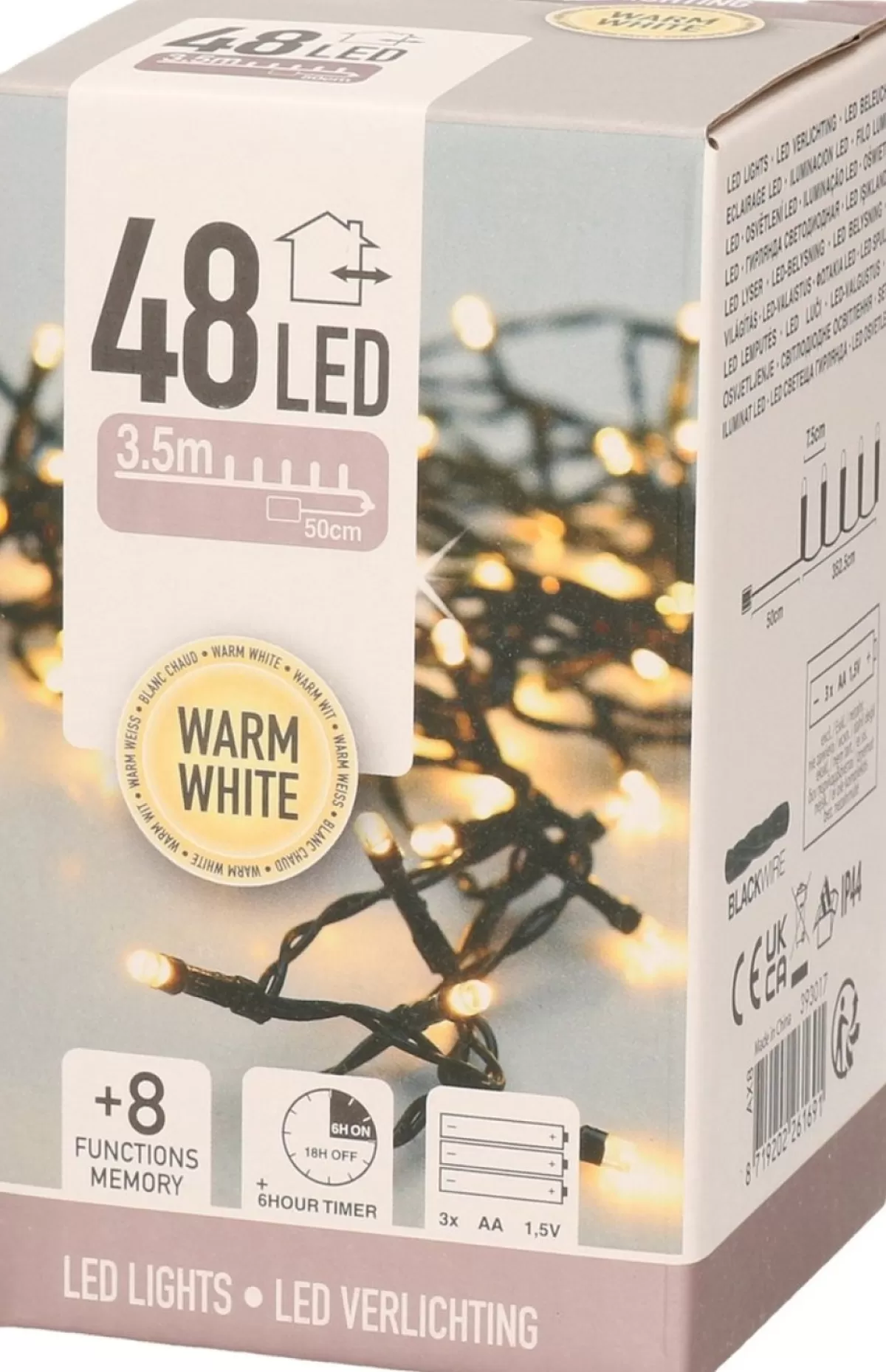 Decoris Kerstkransen> Kerstkrans - Malmo - D60 Cm - Incl. Verlichting Warm Wit