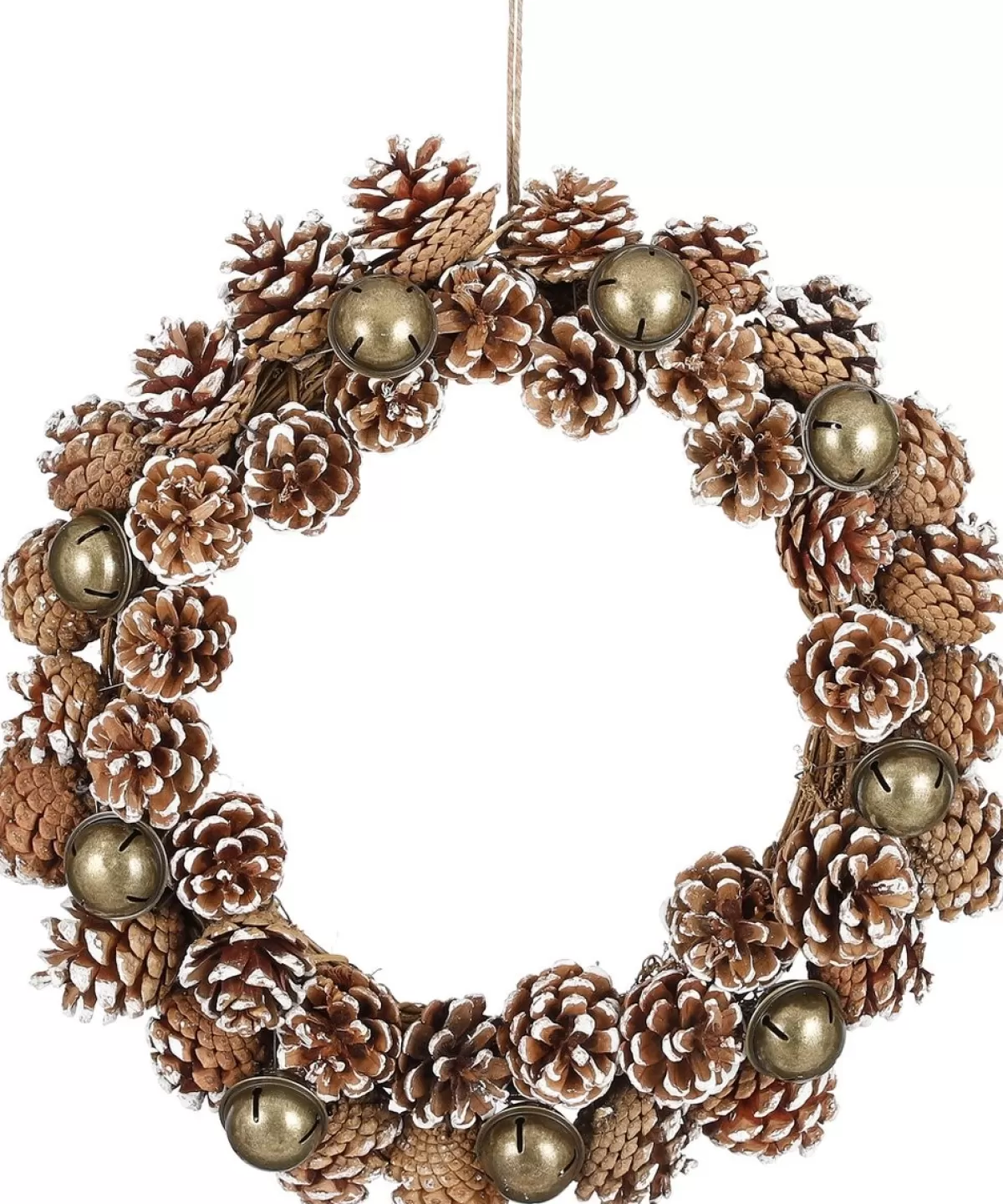 House of Seasons Kerstkransen>House Of Season Kerstkrans Dennenappel - H12 X O38 Cm - White Wash