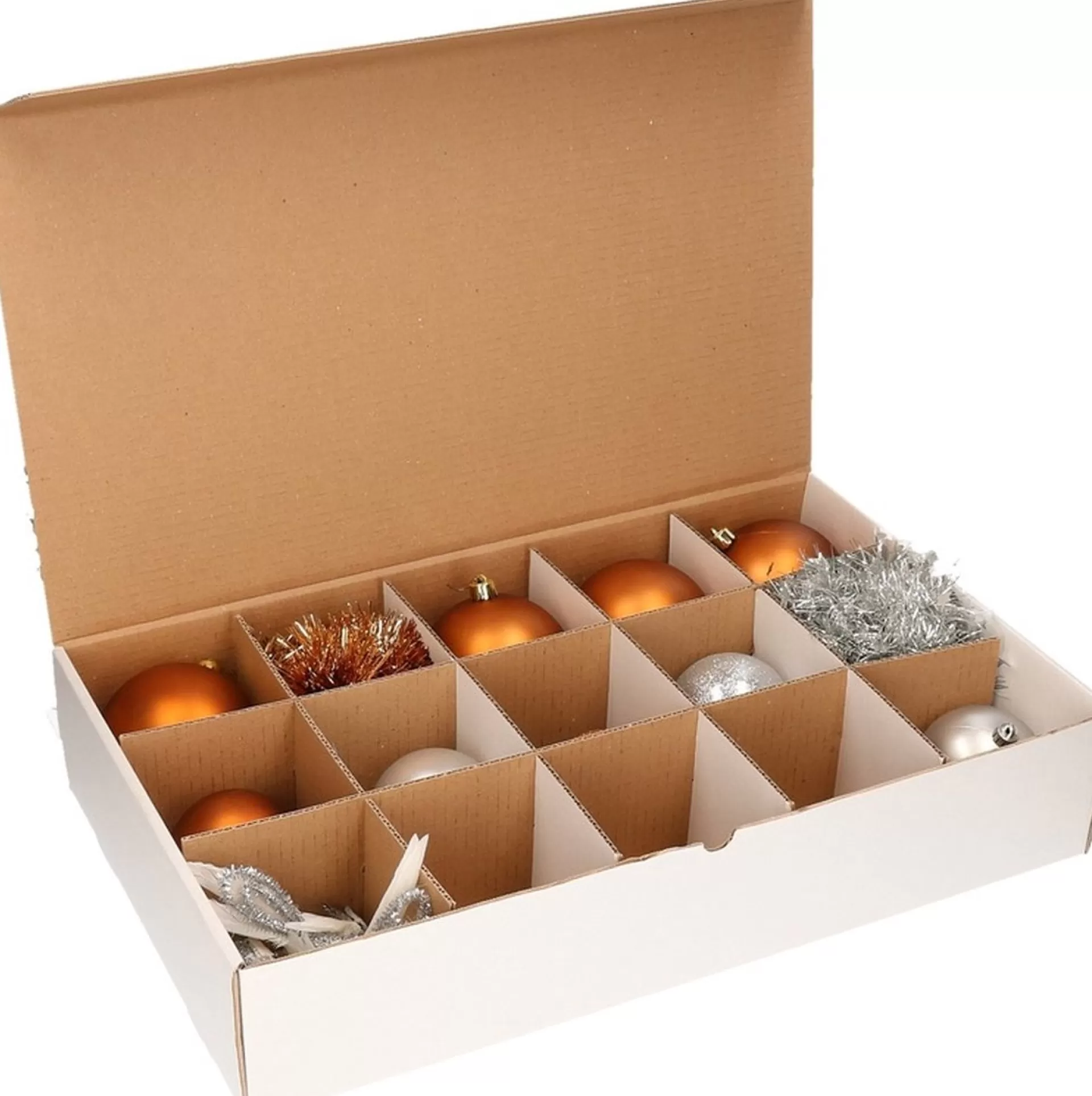 Bellatio Decorations Kerstballen Opbergbox - 7X Vakjesdoos Voor 15 Kerstballen Van 10 Cm Cheap