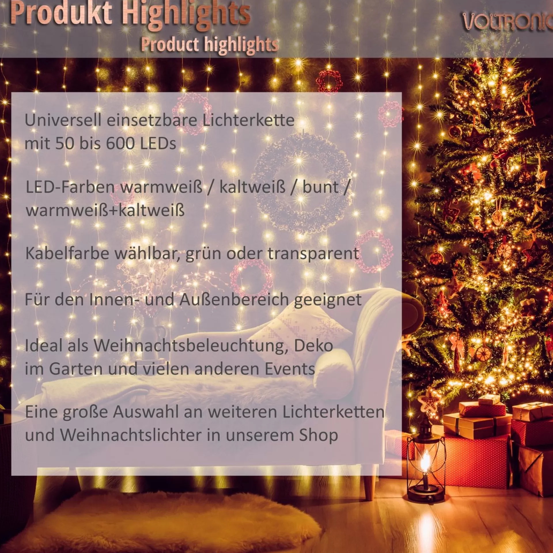 Trend24 Kerstverlichting - Sfeerverlichting - Kerstverlichting Buiten - Kerstverlichting Binnen - Kerstversiering - Feestverlichting - Lichtsnoer - Lichtsnoer Buiten - Voor Binnen En Buiten - 10 M - Veelkleurig Flash Sale