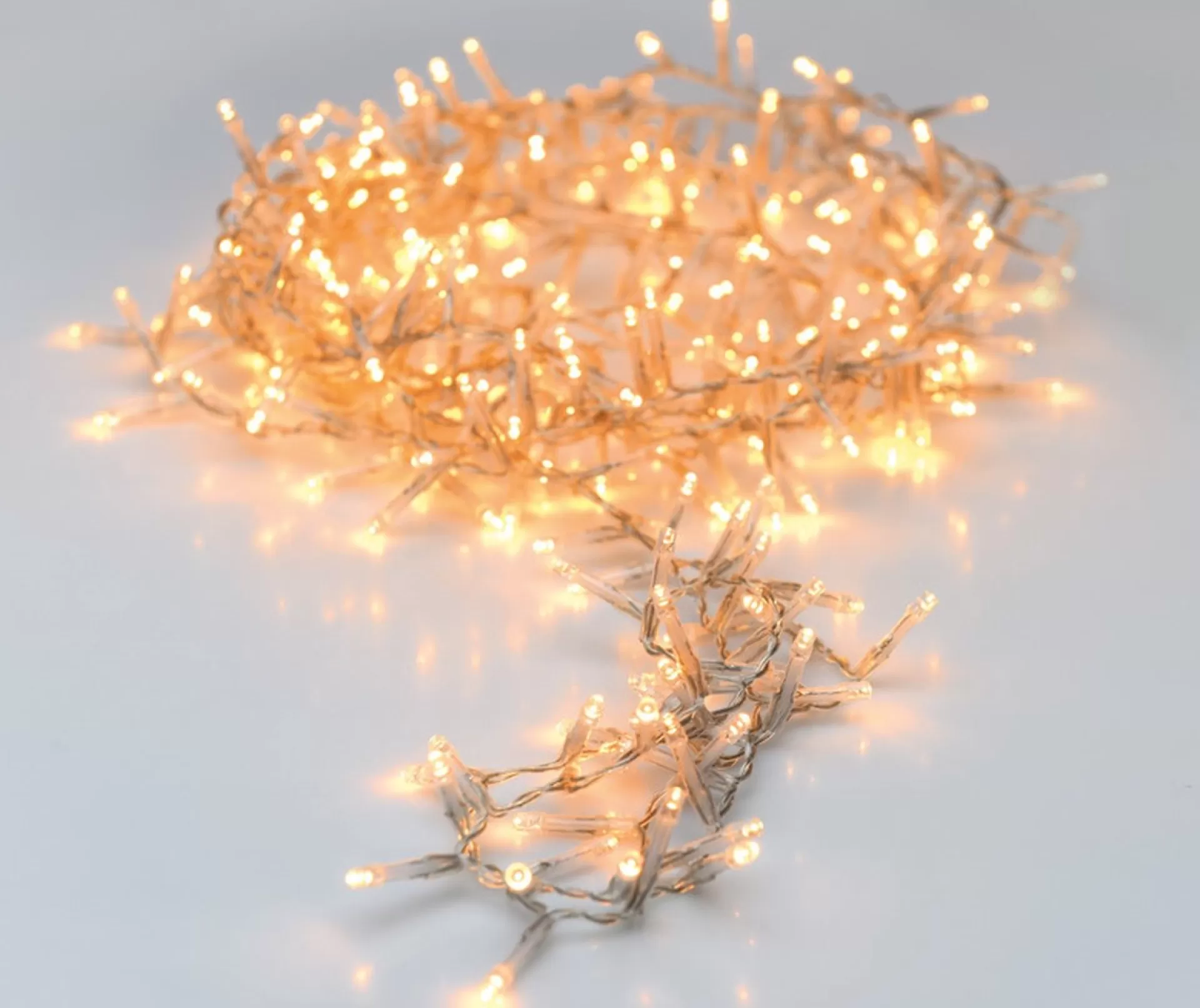 Merkloos Kerstverlichting Transparant Snoer Met 120 Warm Witte Lampjes - 9 Meter - Kerstlampjes/Kerstlichtjes - Binnen/Buiten New