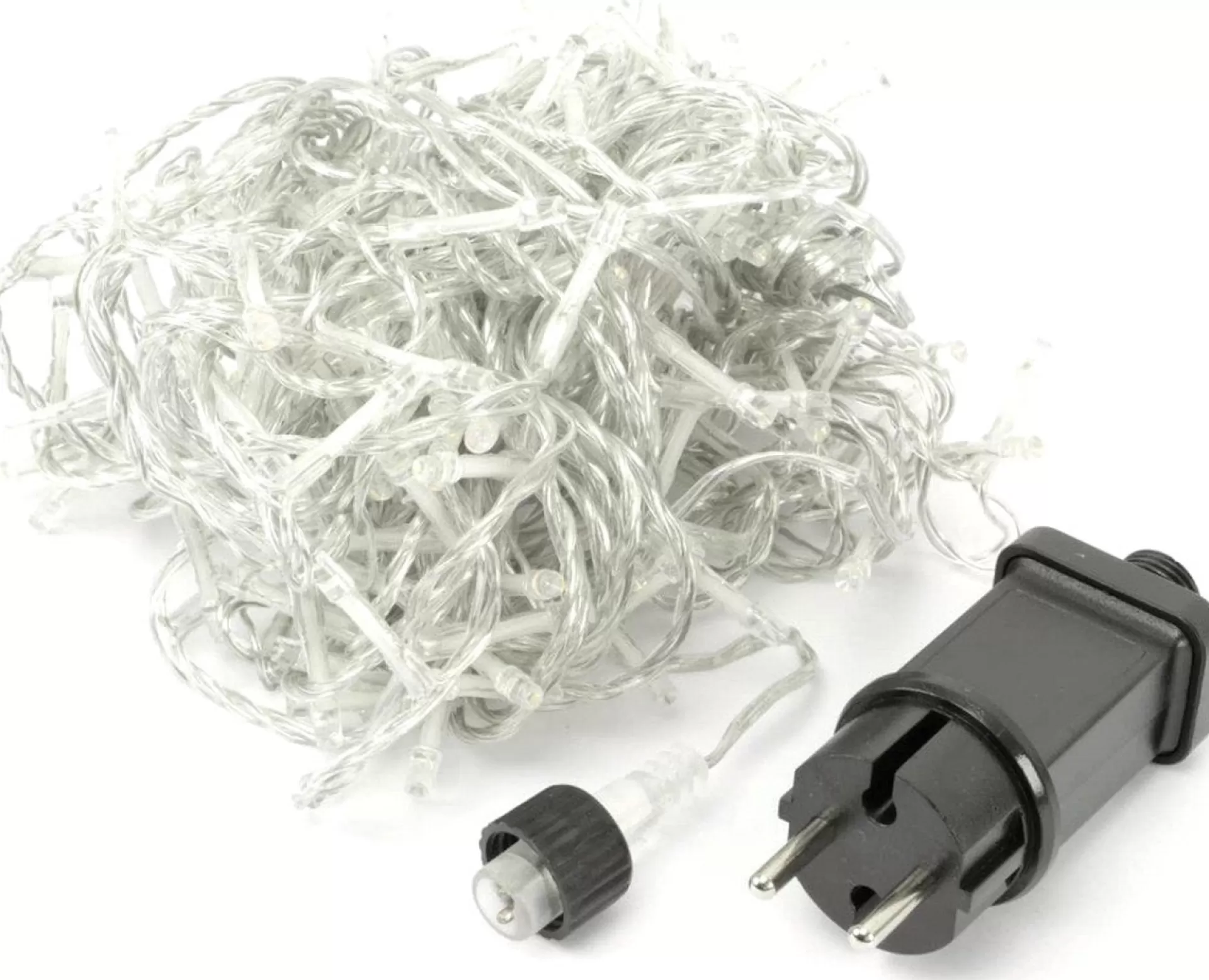 Merkloos Kerstverlichting Transparant Snoer Met 120 Warm Witte Lampjes - 9 Meter - Kerstlampjes/Kerstlichtjes - Binnen/Buiten New