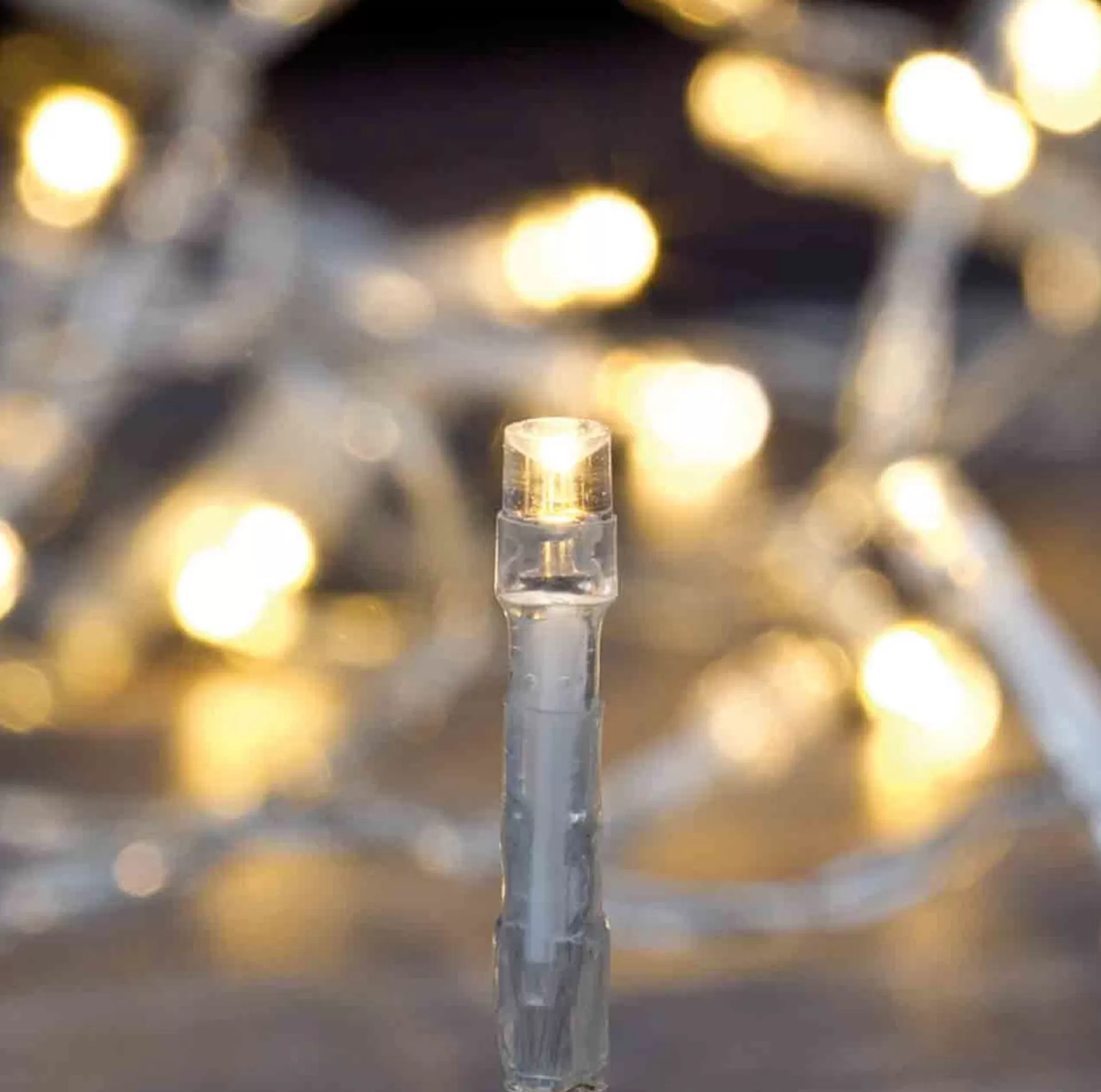 Merkloos Kerstverlichting Transparant Snoer Met 80 Warm Witte Lampjes - 6 Meter - Kerstlampjes/Kerstlichtjes - Binnen/Buiten Flash Sale