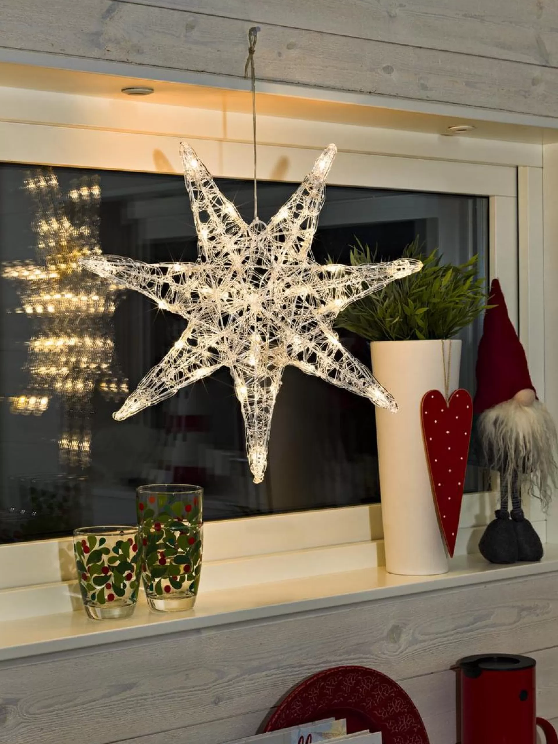 Konst Smide Konstsmide 6110 - Verlicht Kerstfiguur - 32 Lamps Led Acryl Ster 1D - 45Cm - 24V - Voor Binnen - Warmwit Flash Sale