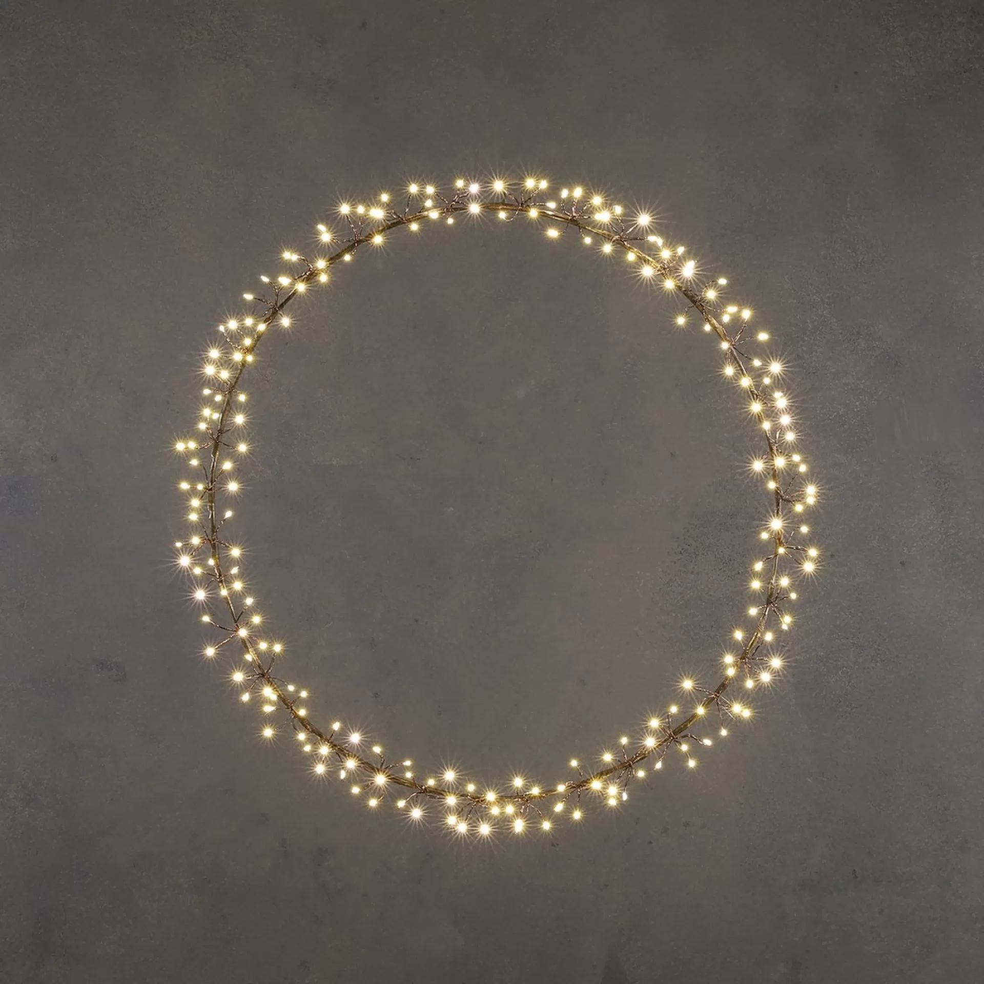 Luca lighting Lichtkrans Met Warm Witte Led Verlichting - O40 Cm - Zwart Fashion