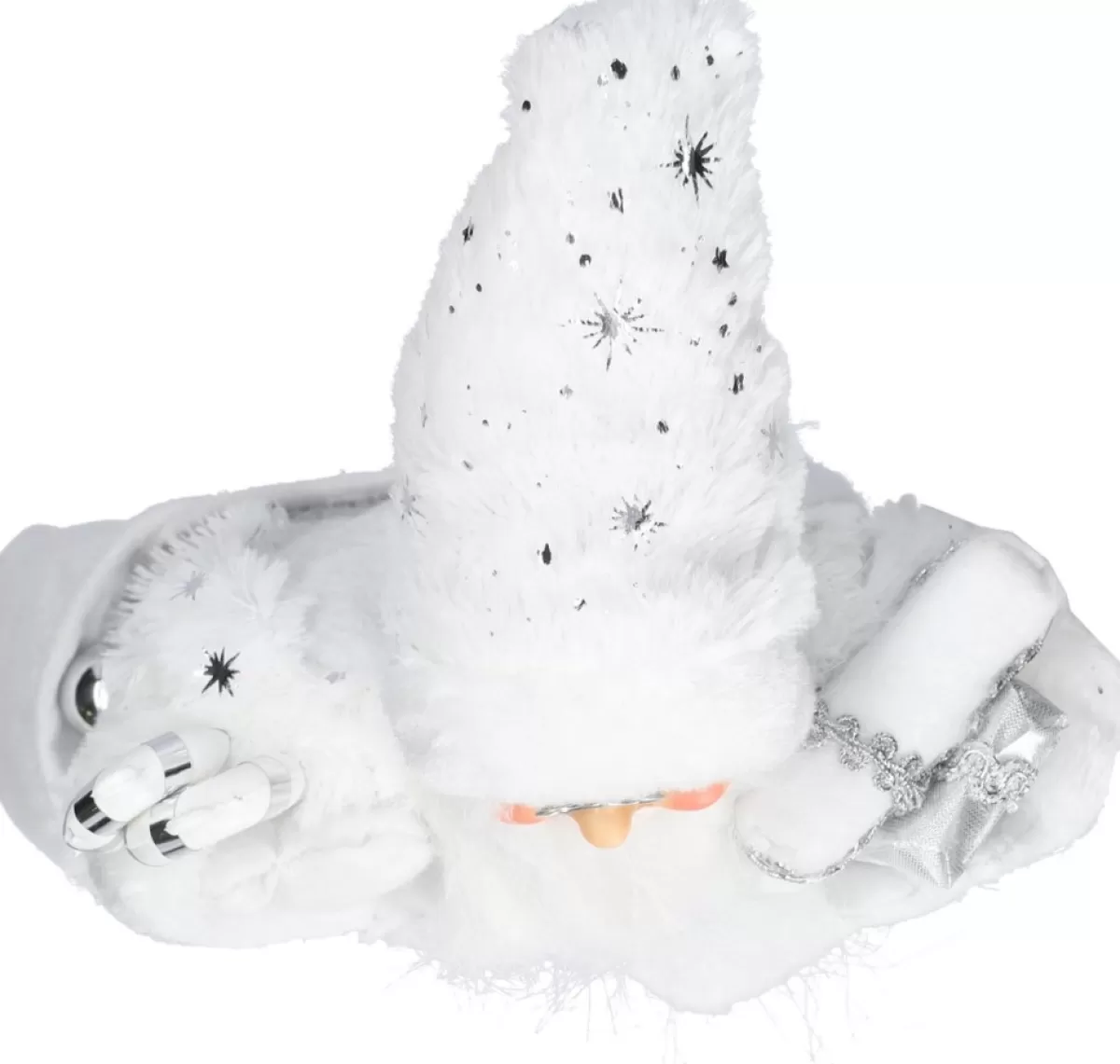 discountershop Kerstbeelden>Luxe Afgewerkte Kerst Decoratie | Kerstversiering | 57 Cm | Grijs | Handgemaakt Kerstpop |