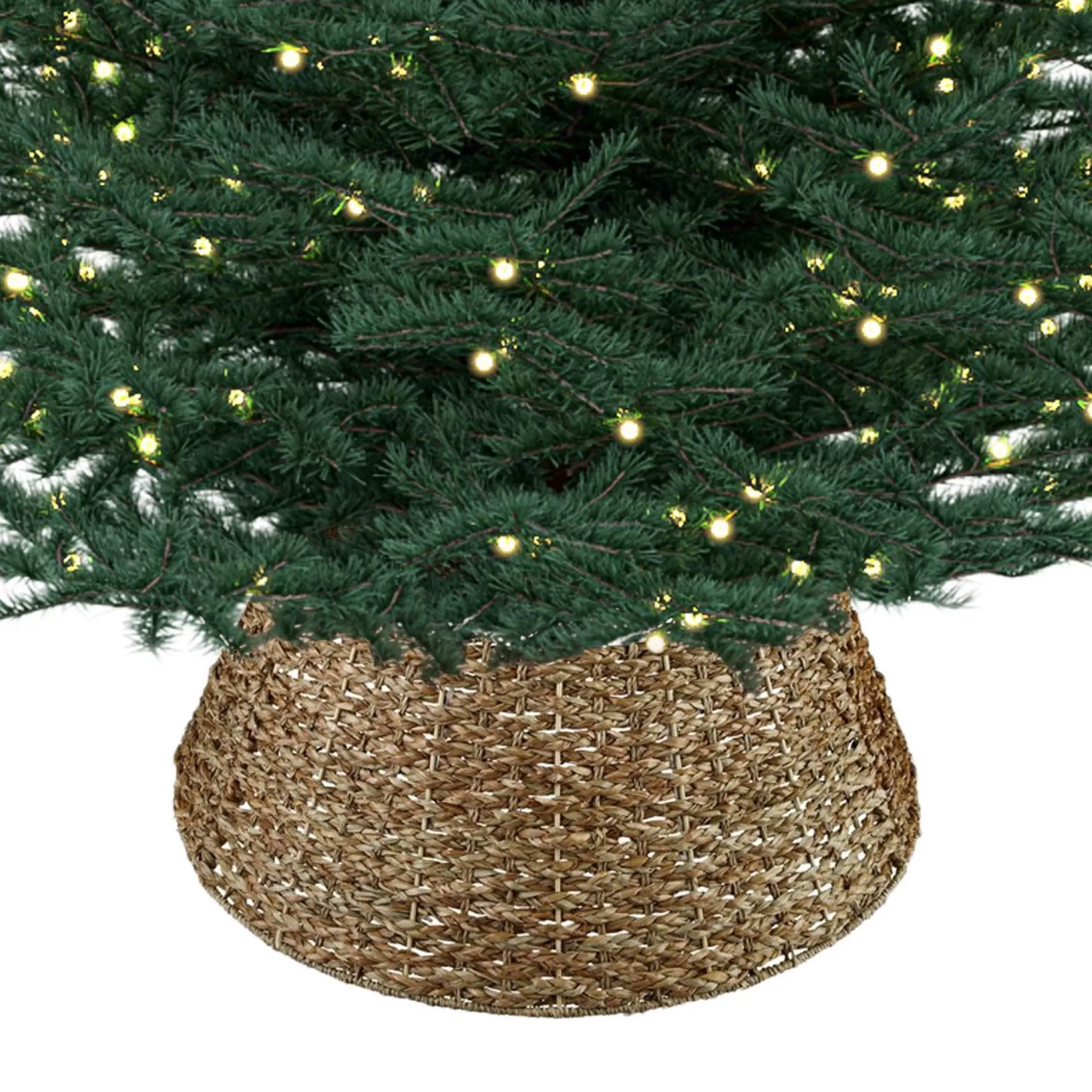 Meisterhome Kerstboomring Kraag Kerstboomrok - H23 X O60 Cm - Zeegras - Naturel Bruin 3 Elementen Flash Sale