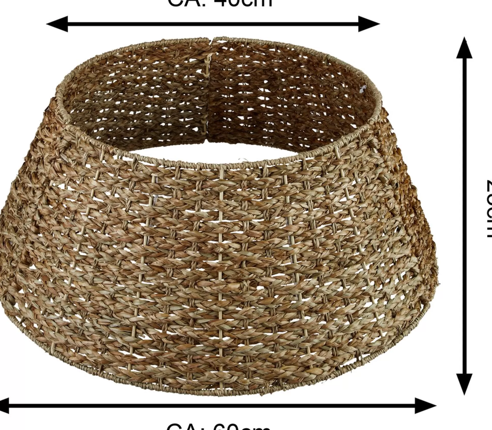 Meisterhome Kerstboomring Kraag Kerstboomrok - H23 X O60 Cm - Zeegras - Naturel Bruin 3 Elementen Flash Sale
