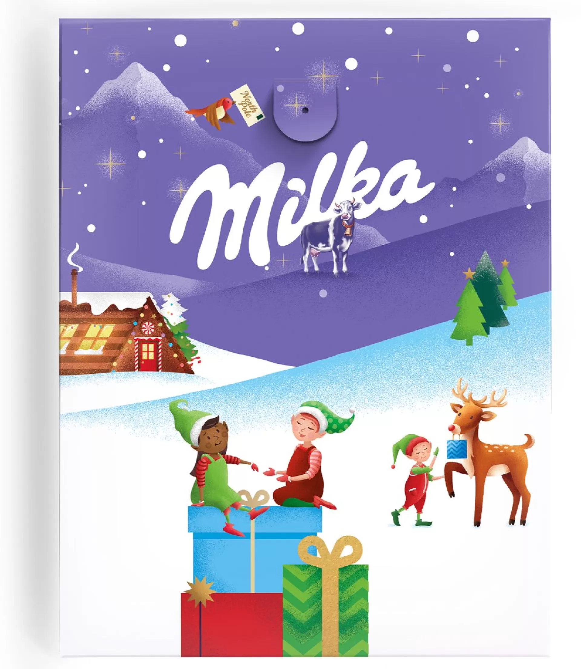 Milka Adventskalender - Adventkalender 2023 - 24 Overheerlijke Chocolaatjes - 4 Verschillende Smaken Chocolade - Het Perfecte Kerstcadeau - "Fijne Feestdagen" Best