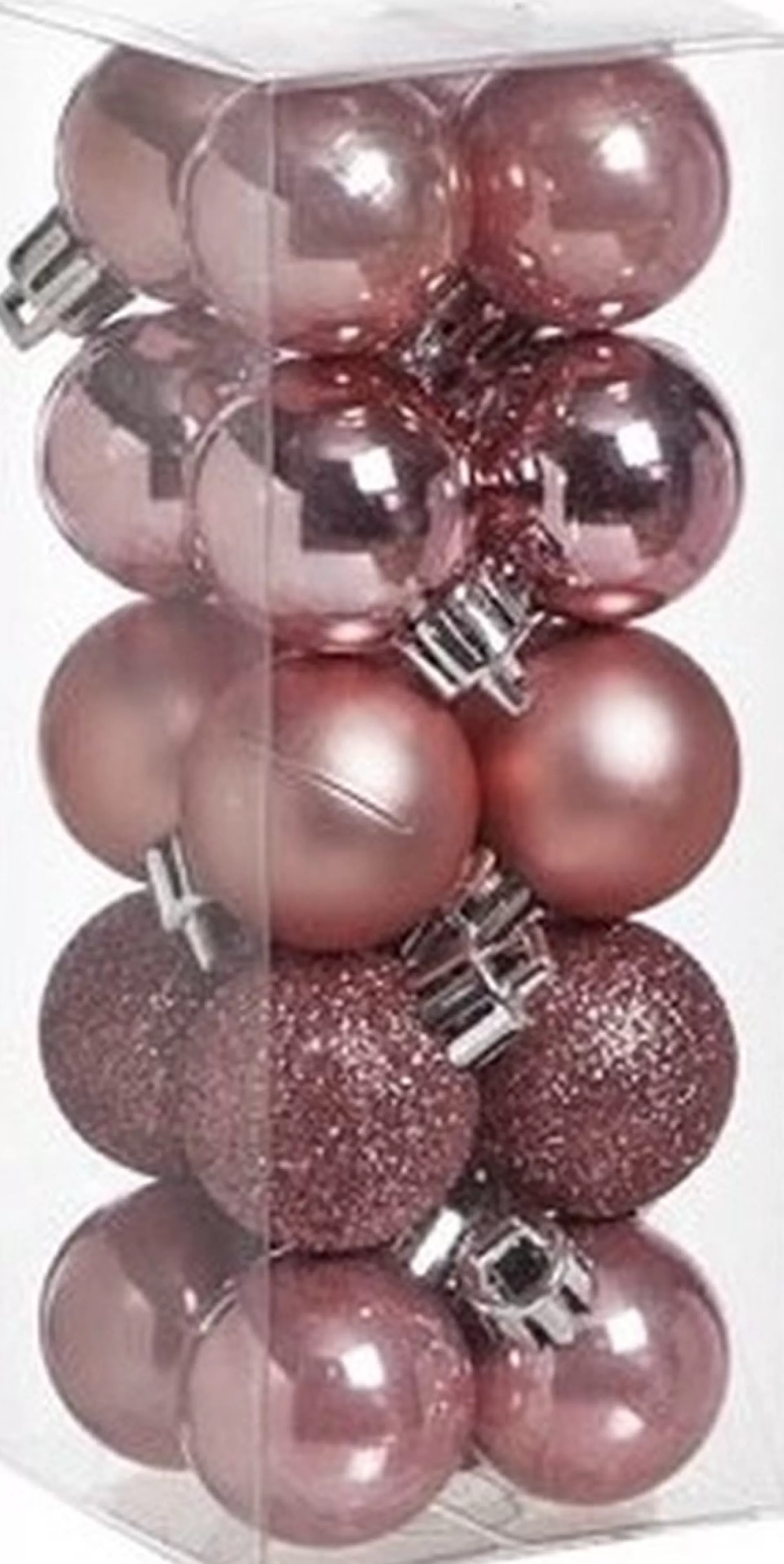 Merkloos Mini Kerstboom/Kunstboom Met Verlichting 45 Cm En Inclusief Kerstballen Roze - Kerstversiering Flash Sale