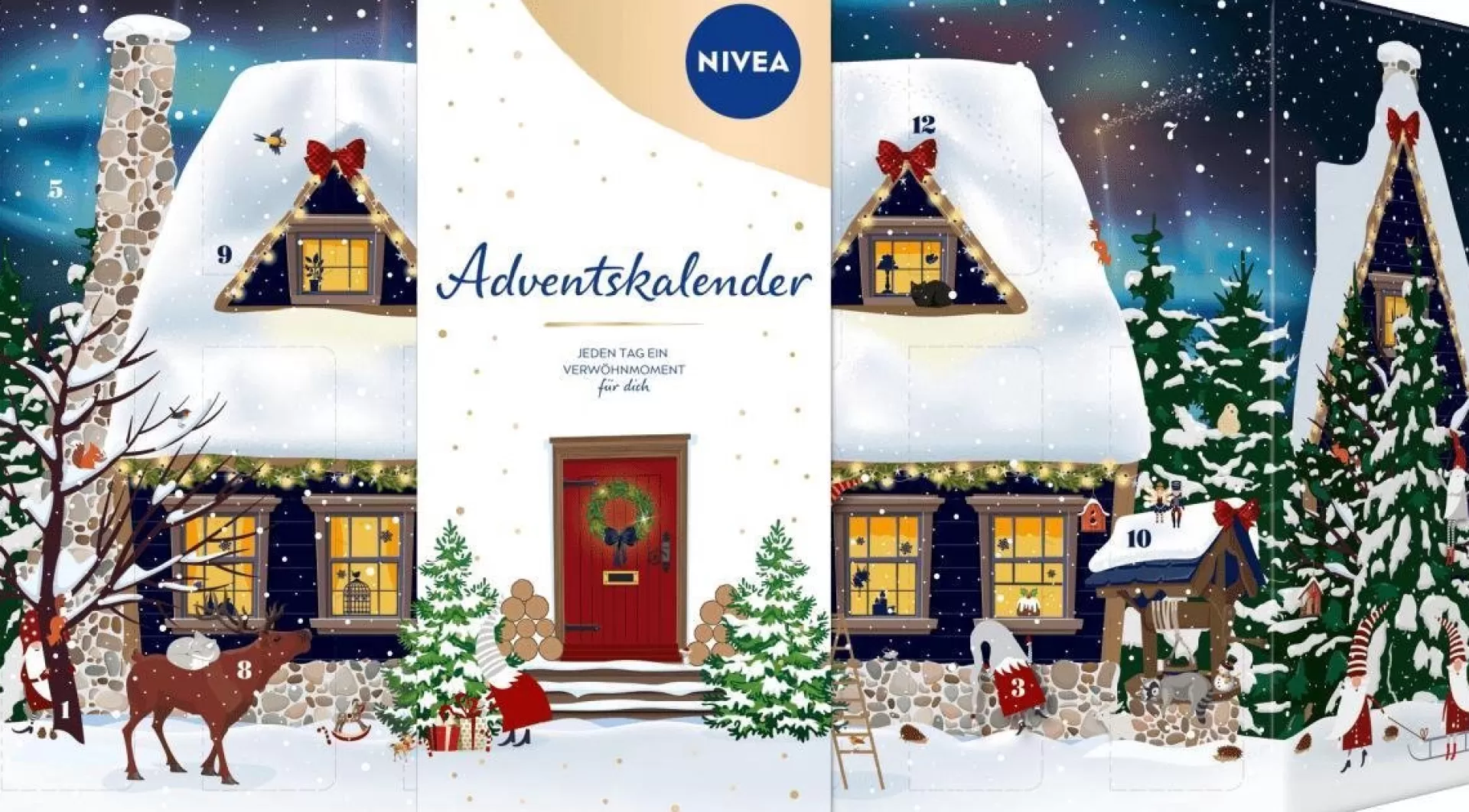 NIVEA Adventskalender - Huis In De Sneeuw Met 24 Diverse Artikelen - Korting Voor Moederdag New