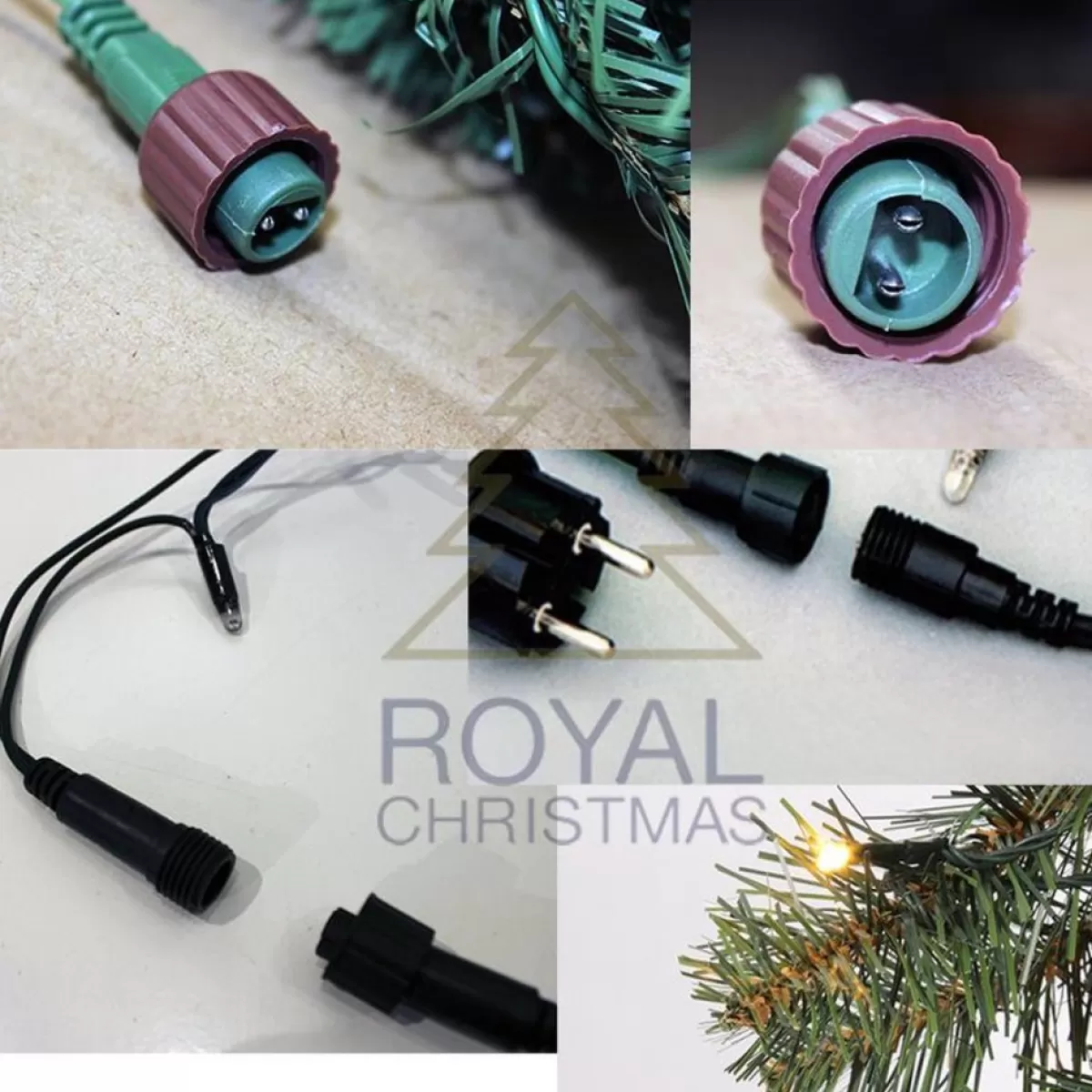 Royal Christmas Guirlandes> - 1X Kerstguirlande Pvc 540 Cm - 200 Led Lampjes - Extra Vol 600 Takken - Lengte 540 Cm - Max. 3X Koppelbaar - 600 Takken