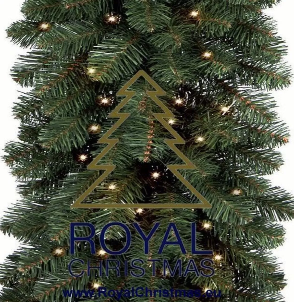Royal Christmas Guirlandes> - 1X Kerstguirlande Pvc 540 Cm - 200 Led Lampjes - Extra Vol 600 Takken - Lengte 540 Cm - Max. 3X Koppelbaar - 600 Takken