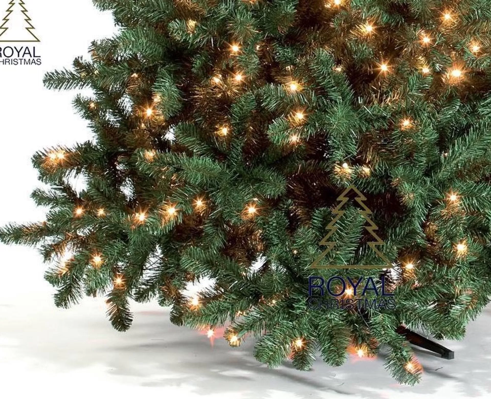 Royal Christmas - Kunstkerstboom - Oregon Deluxe Pvc Met Warm Led - Snel Opgebouwd - Hoogte 180 Cm - 300 Warm Led Lampjes - 794 Takken Online