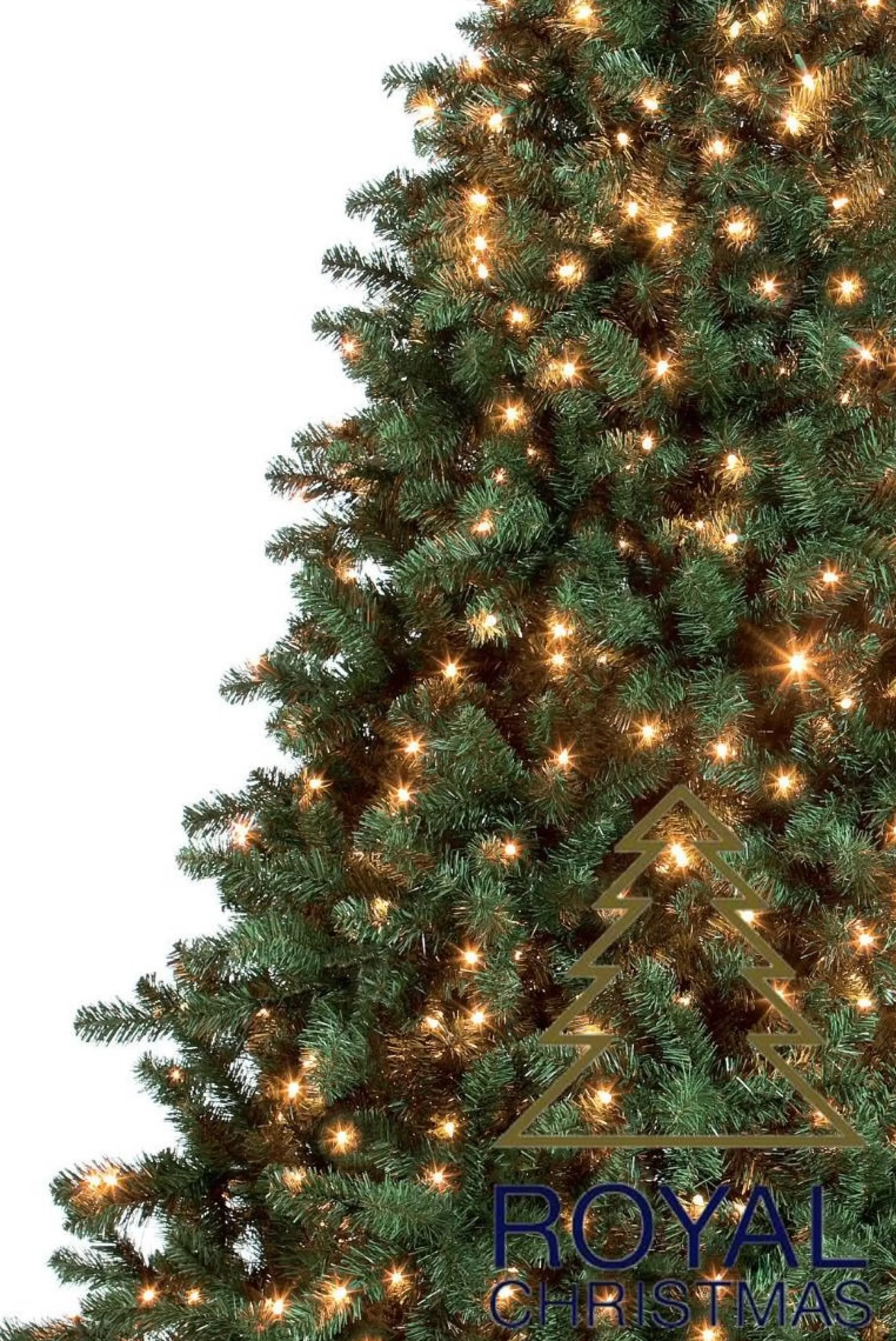 Royal Christmas - Kunstkerstboom - Oregon Deluxe Pvc Met Warm Led - Snel Opgebouwd - Hoogte 180 Cm - 300 Warm Led Lampjes - 794 Takken Online