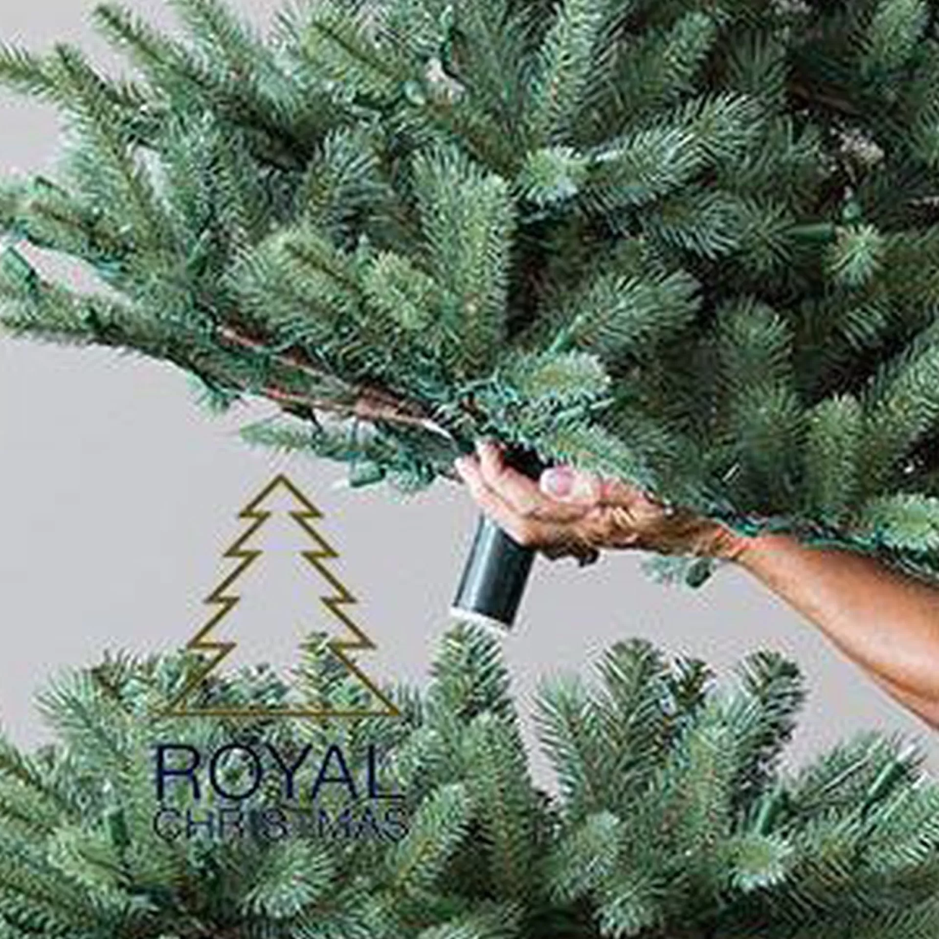 Royal Christmas - Kunstkerstboom - Oregon Deluxe Pvc Met Warm Led - Snel Opgebouwd - Hoogte 180 Cm - 300 Warm Led Lampjes - 794 Takken Online