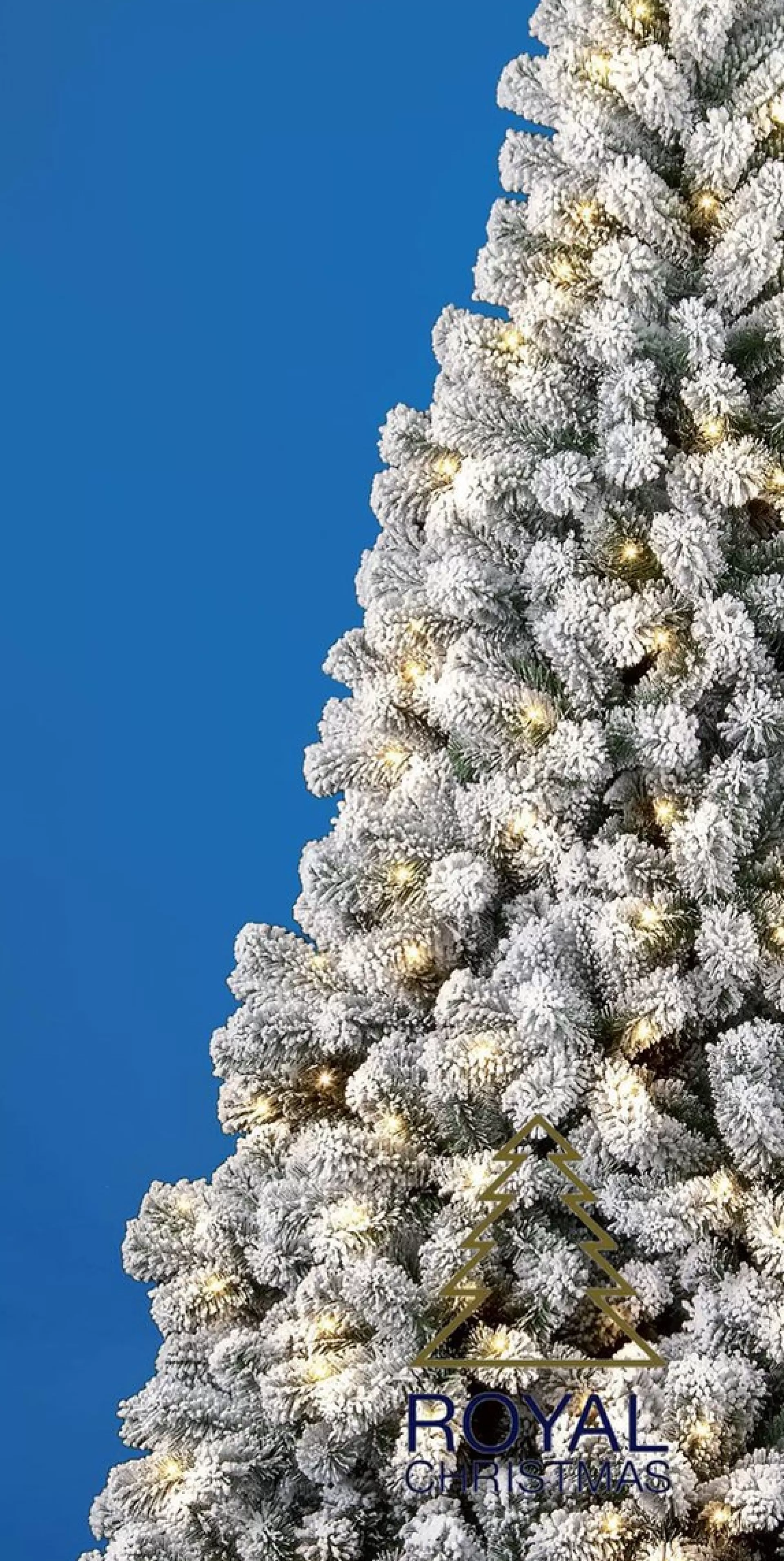 Royal Christmas Flock Led Kunstkerstboom - 150Cm - 200 Lampjes - 410 Besneeuwde Takken Clearance
