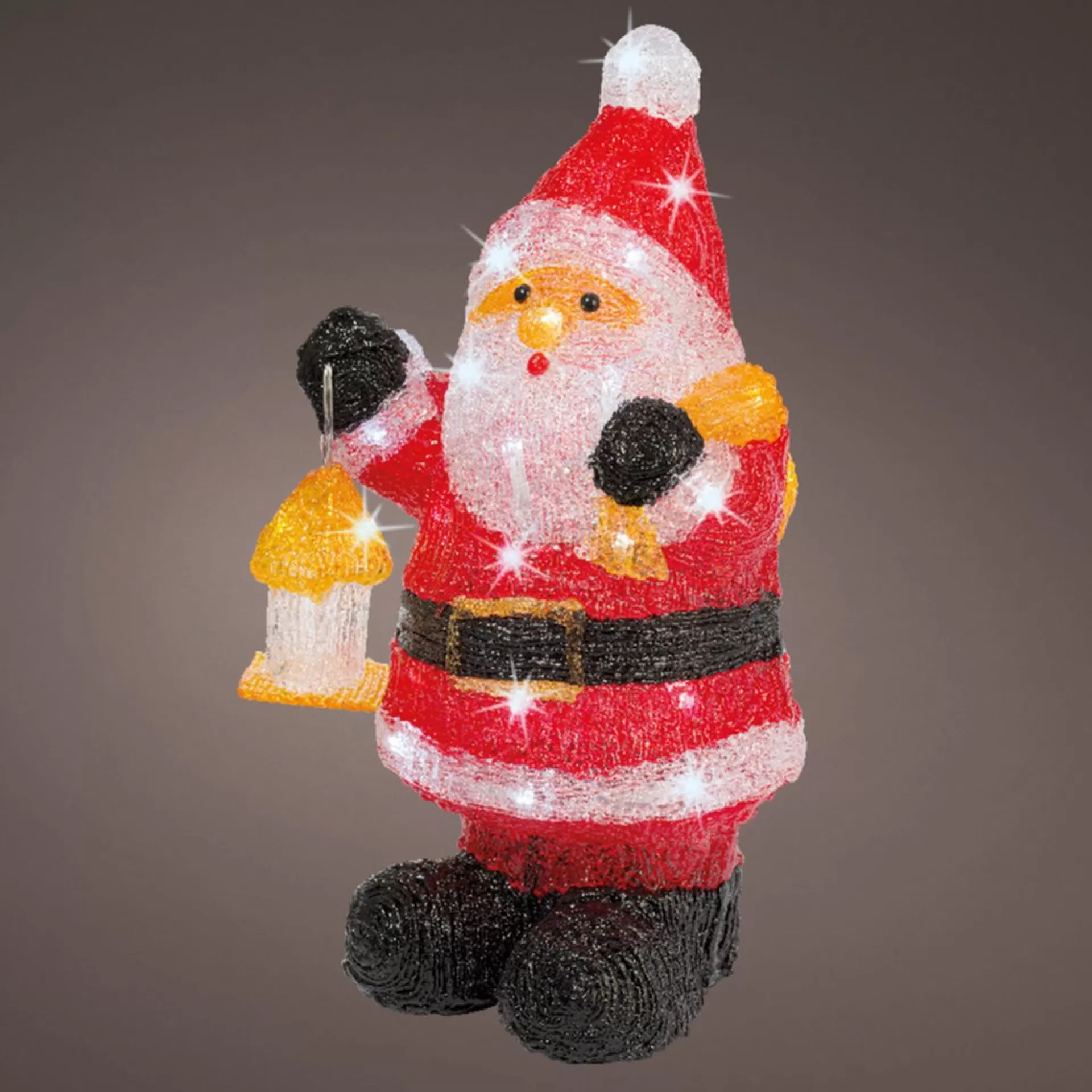 Lumineo Set Van 2X Stuks Kerstverlichting Led Figuren Voor Buiten Kerstman 24 X 20 X 46 Cm Met 40 Lampjes Helder Wit Outlet