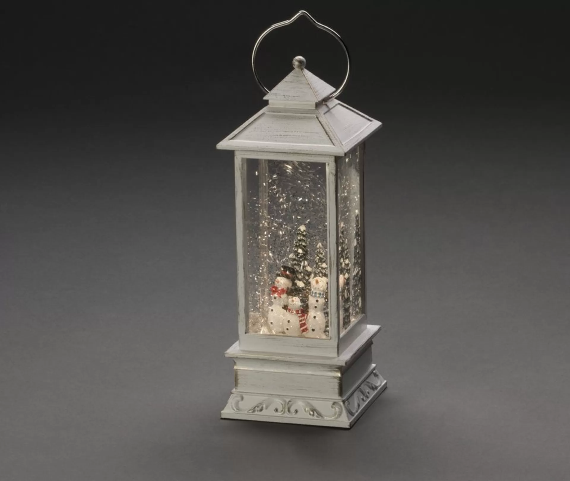 Konst Smide Sneeuwlantaarn Voor Binnen - Klassieke Stijl - Sneeuwpop - Warmwit - 10.5 X 27.5 Cm - Kerstlantaarn - Verlichting Op Batterijen - Timer - 3000K - Kerstverlichting Flash Sale