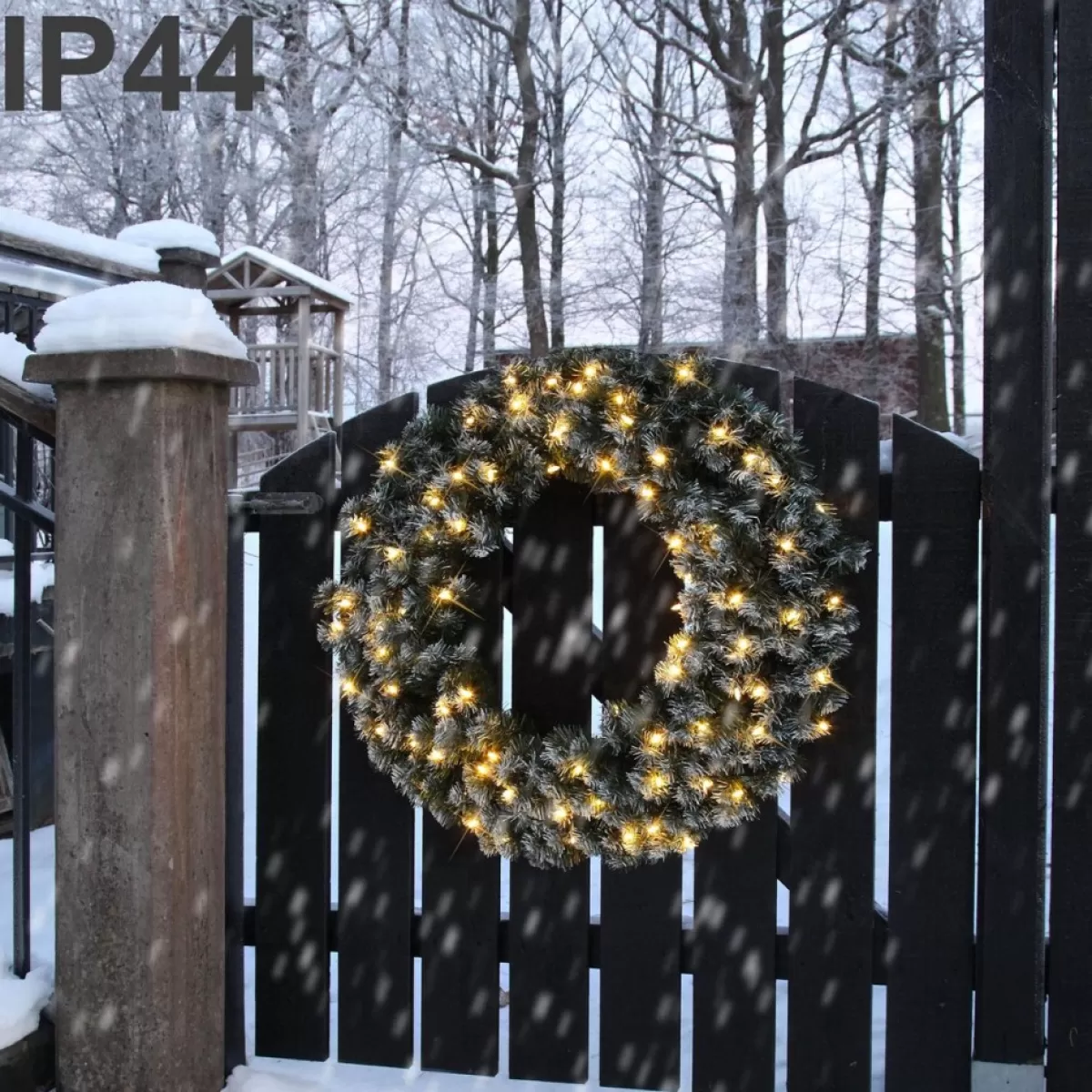 Star Trading Kerstkransen> Kerstkrans Voor Deur | Kerstkrans Met Lichtjes 90 Cm | Led-Krans Kerstmis | Verlichte Kransdeco | Kerstkrans Deurkrans | Kerstkrans Led | Krans Deur Kerst