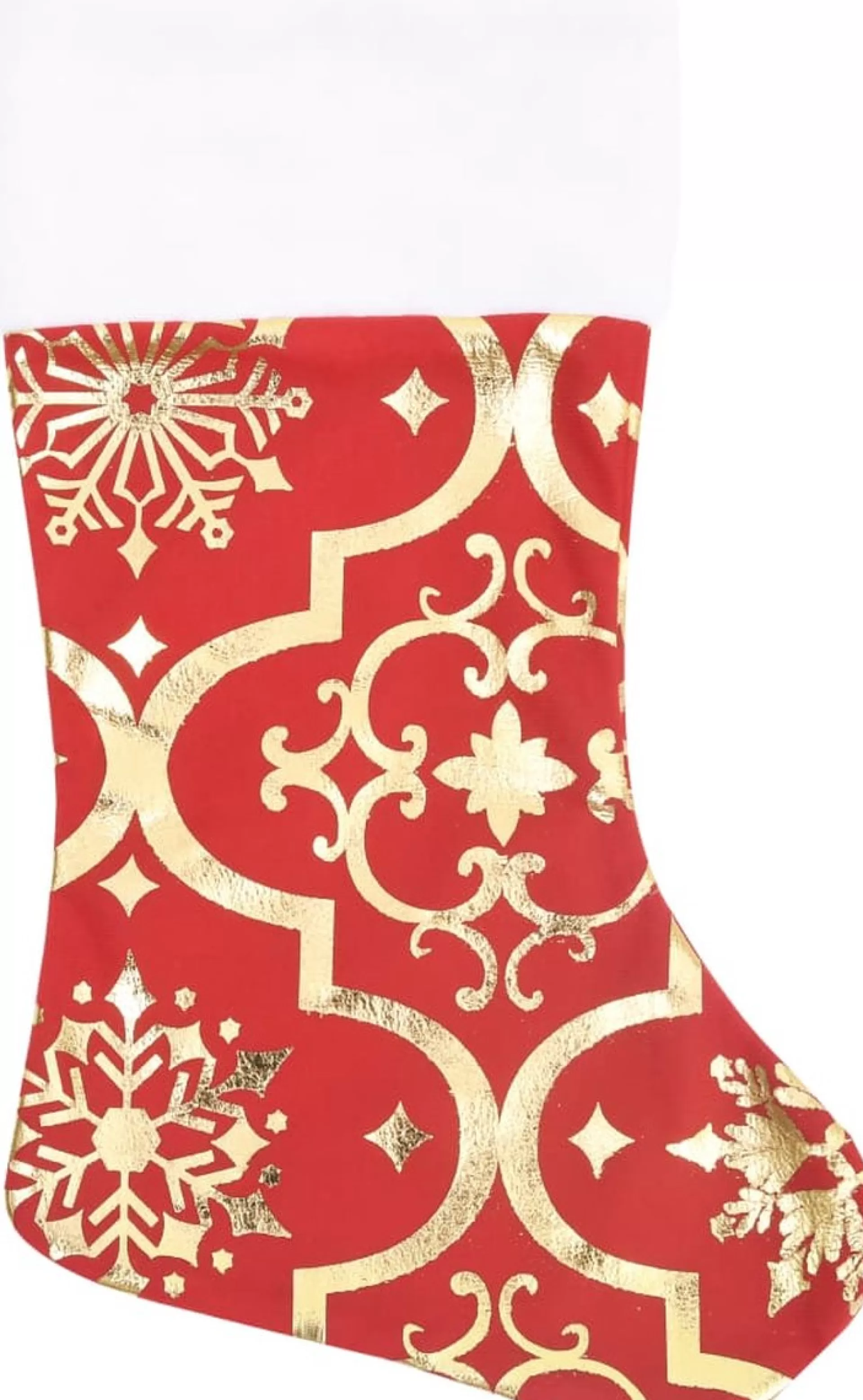The Living Store Kerstboomrok 90 Cm - Met Sneeuwpatroon - Inclusief Kerstsok Rood New