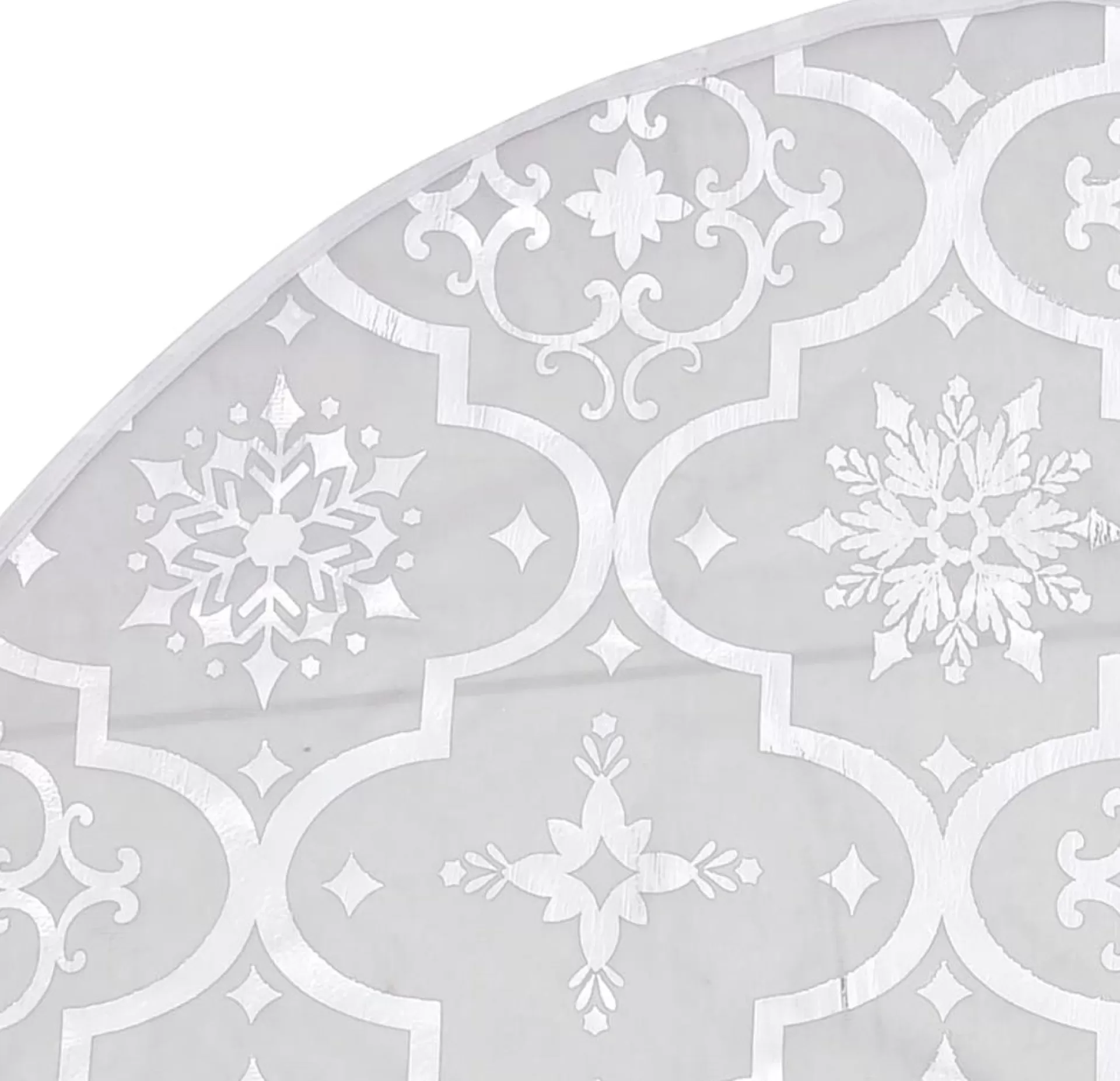 The Living Store Kerstboomrok Luxe 122 Cm - Stof - Sneeuwpatroon - Inclusief Kerstsok Wit Shop