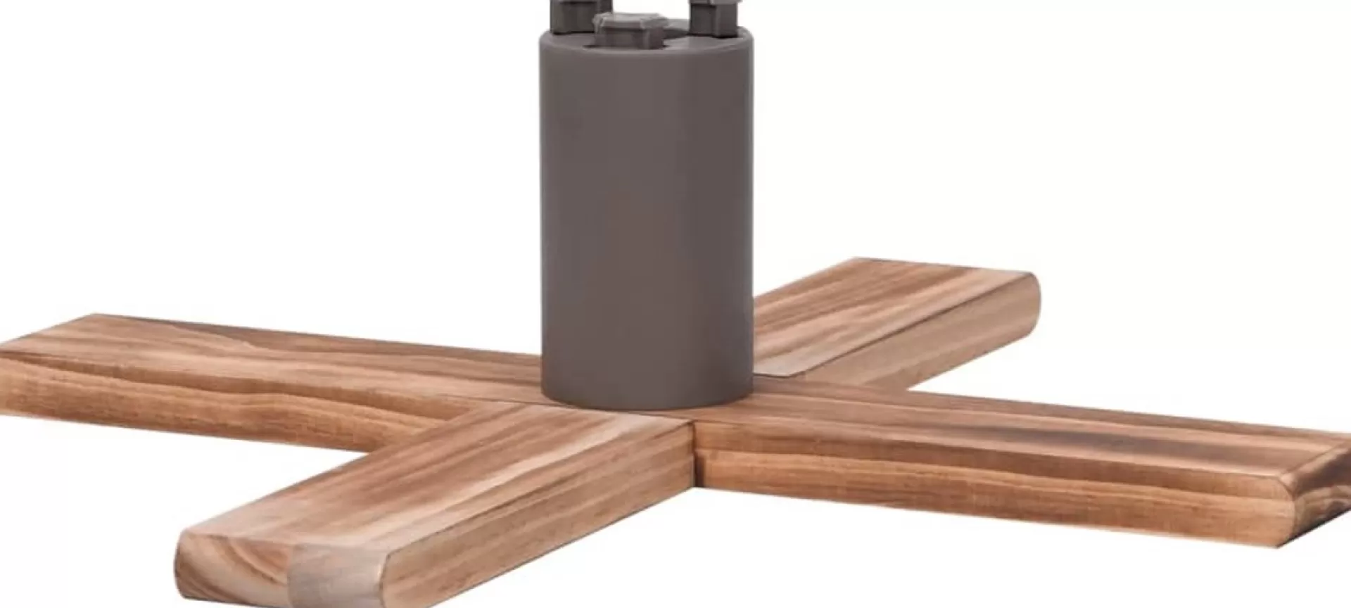 The Living Store Kerstboomstandaard - Kunststof En Hout - 54X54X16 Cm - Geschikt Voor Bomen Tot 2.1 M - Diameter Boomstam 19/22/32 Mm Clearance