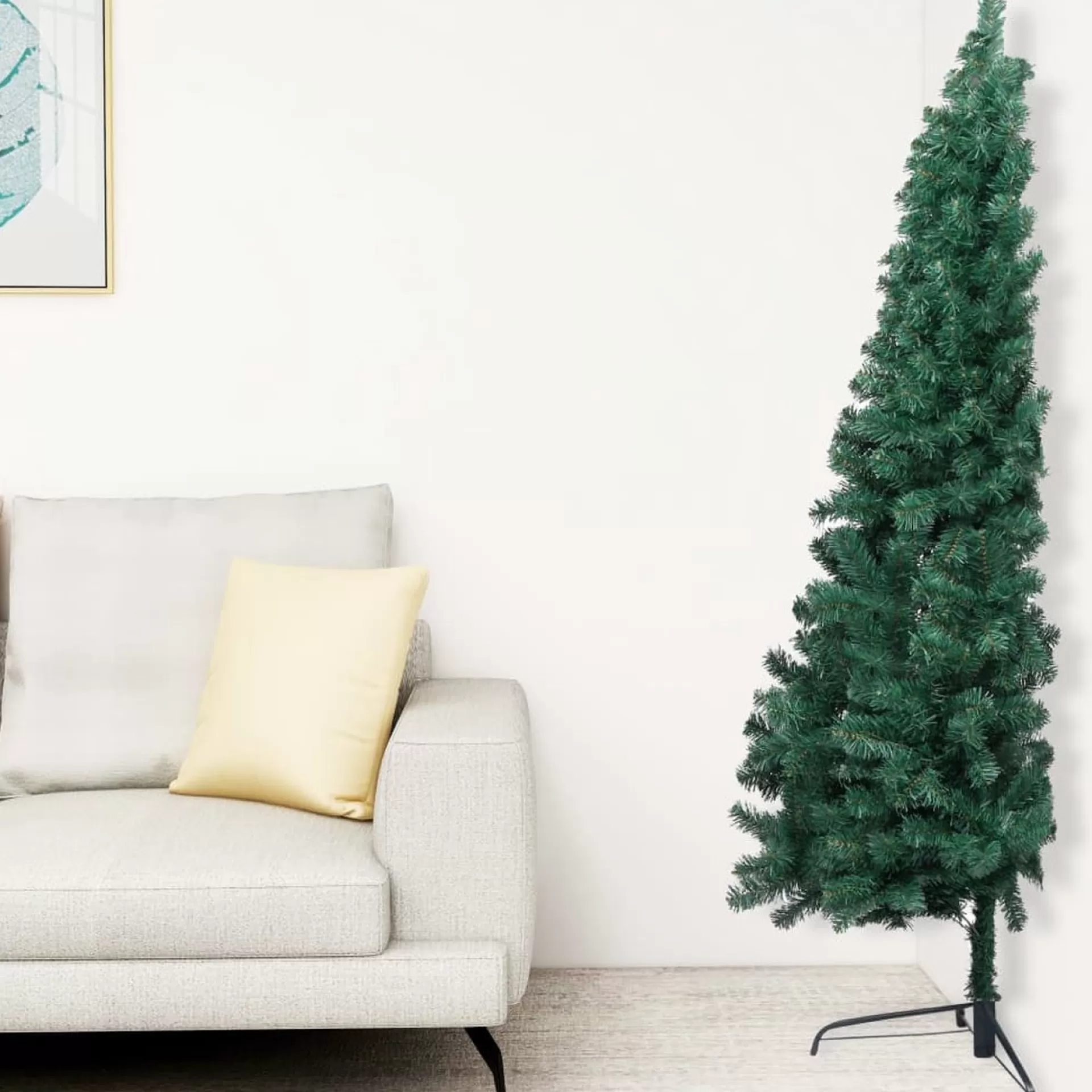 The Living Store Kunstkerstboom - Halve Boom - 150 Cm - Pvc Groen Cheap