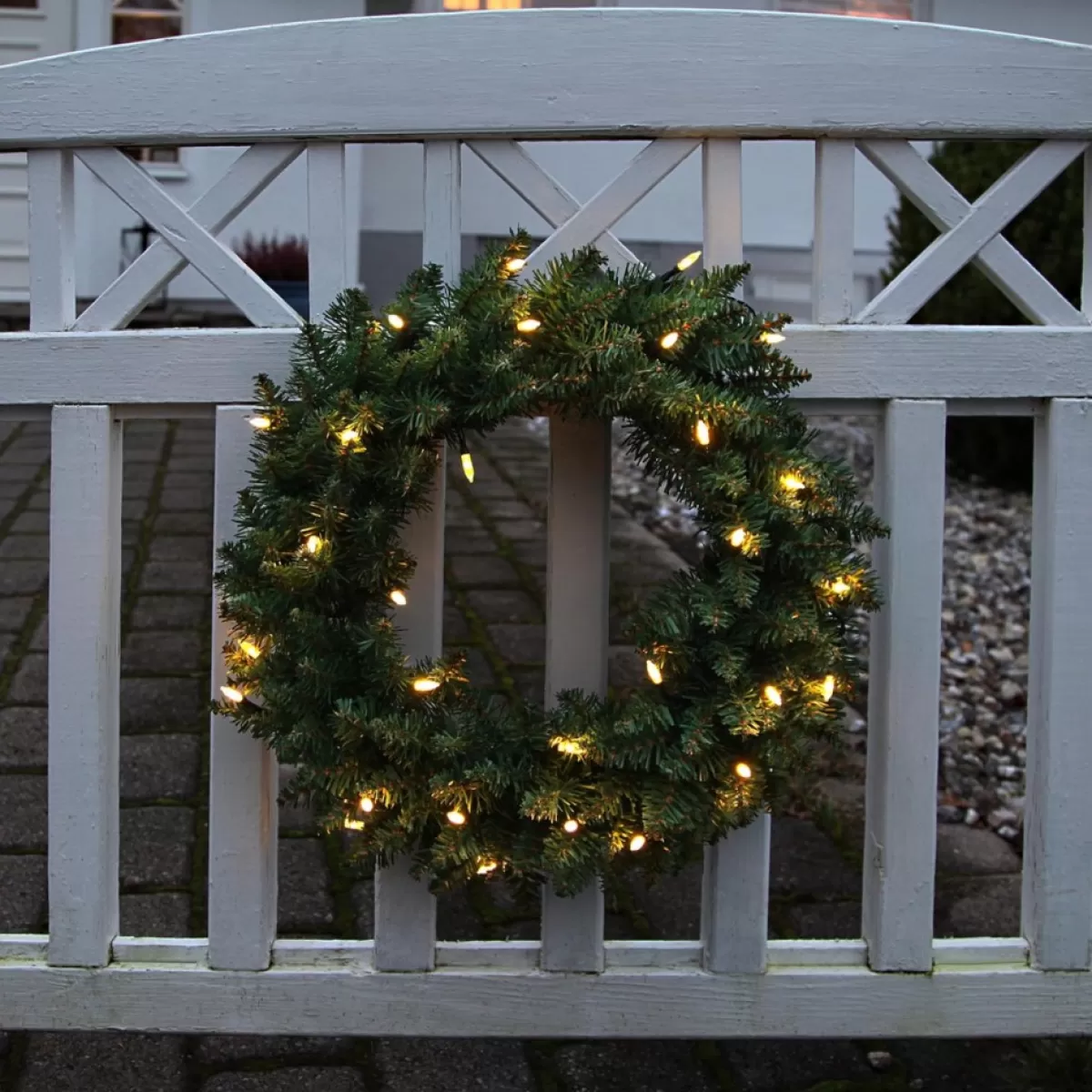 Star Trading Kerstkransen>Verlichte Kerstkrans "Calgary" 50Cm -Ook Geschikt Voor Buiten -Lichtkleur: Warm Wit -Met Stekker -Kerstdecoratie