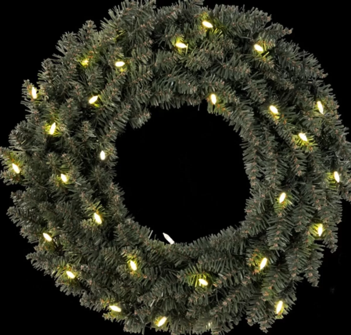 Star Trading Kerstkransen>Verlichte Kerstkrans "Calgary" 50Cm -Ook Geschikt Voor Buiten -Lichtkleur: Warm Wit -Met Stekker -Kerstdecoratie