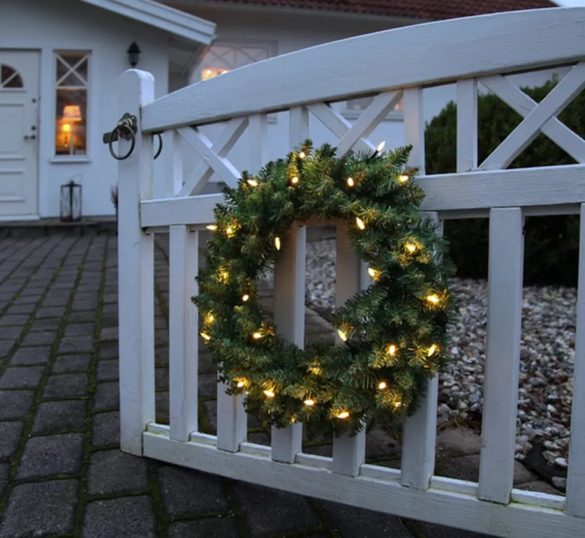 Star Trading Kerstkransen>Verlichte Kerstkrans "Calgary" 50Cm -Ook Geschikt Voor Buiten -Lichtkleur: Warm Wit -Met Stekker -Kerstdecoratie