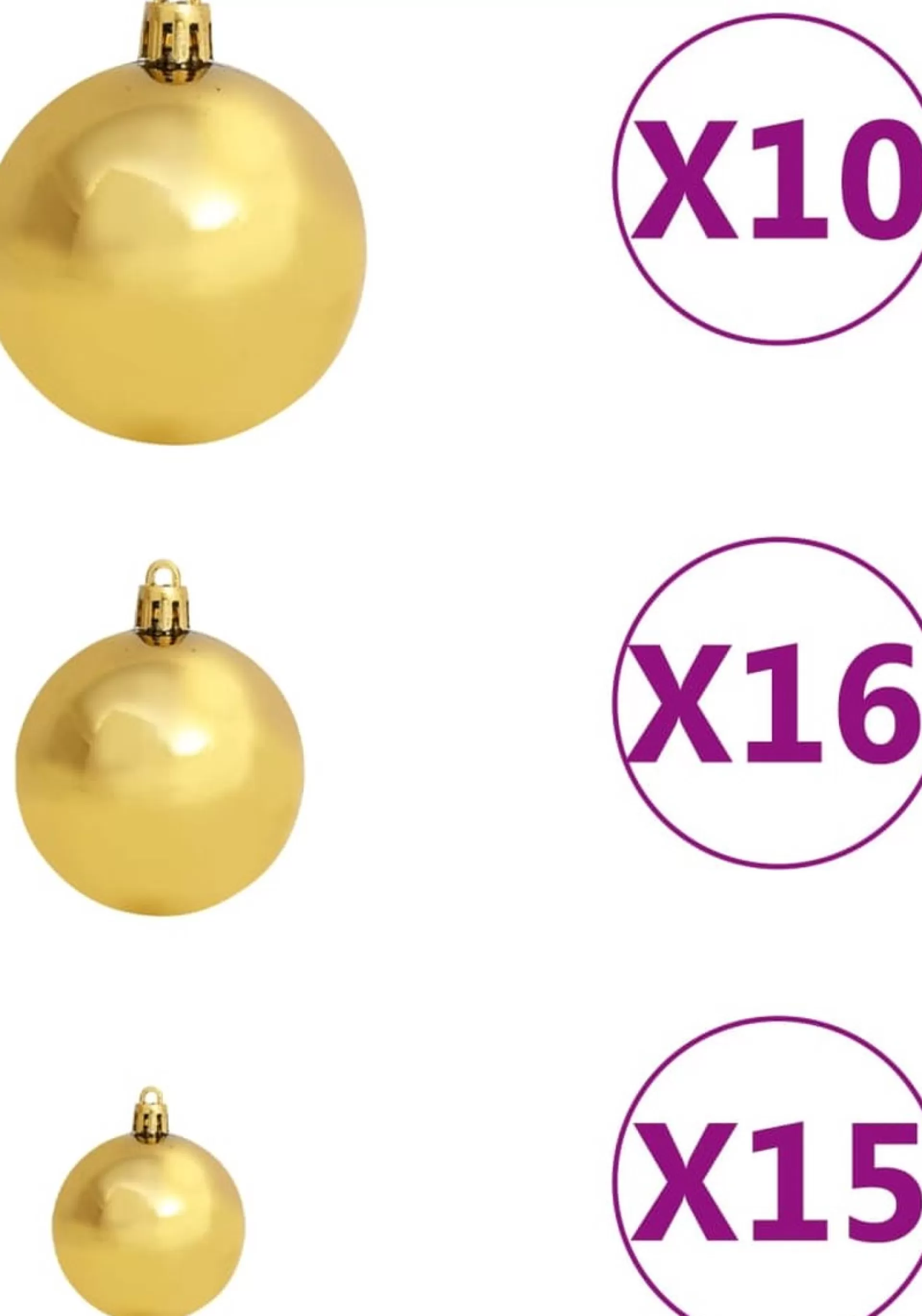 VidaLife Kunstkerstboom Met Led's En Kerstballen 210 Cm Pvc En Pe Groen Cheap