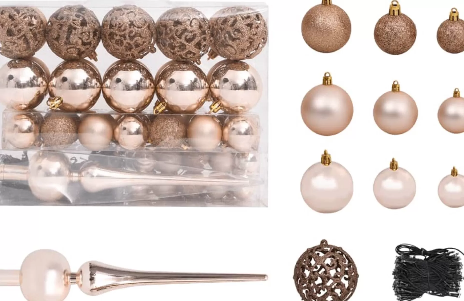 VidaLife Kunstkerstboom Met Led's En Kerstballen Smal 120 Cm Groen Clearance
