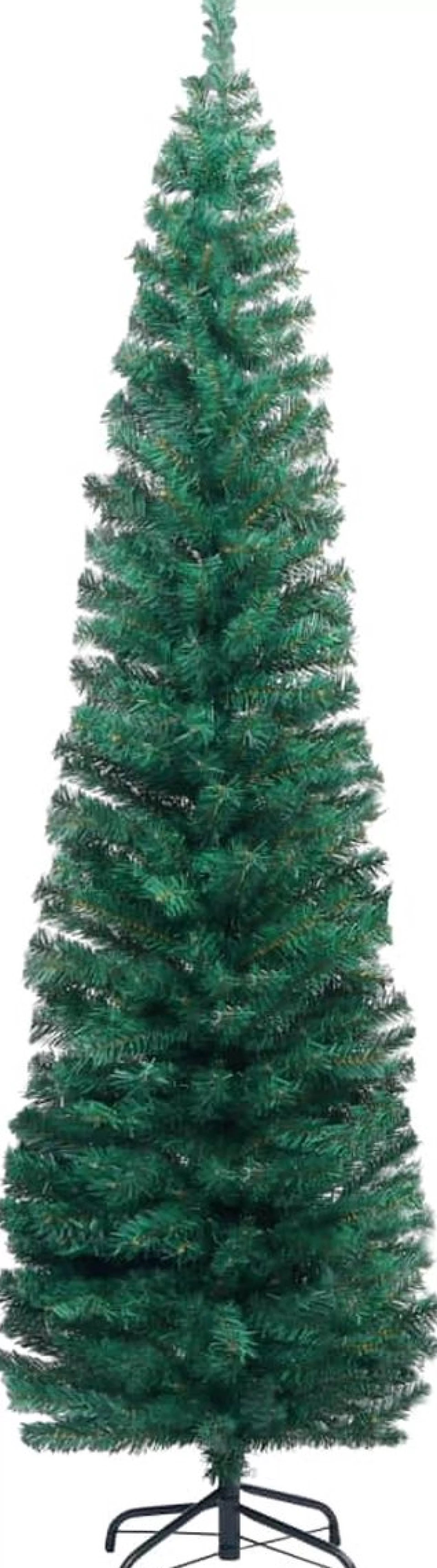 VidaLife Kunstkerstboom Met Led's En Kerstballen Smal 180 Cm Groen Outlet