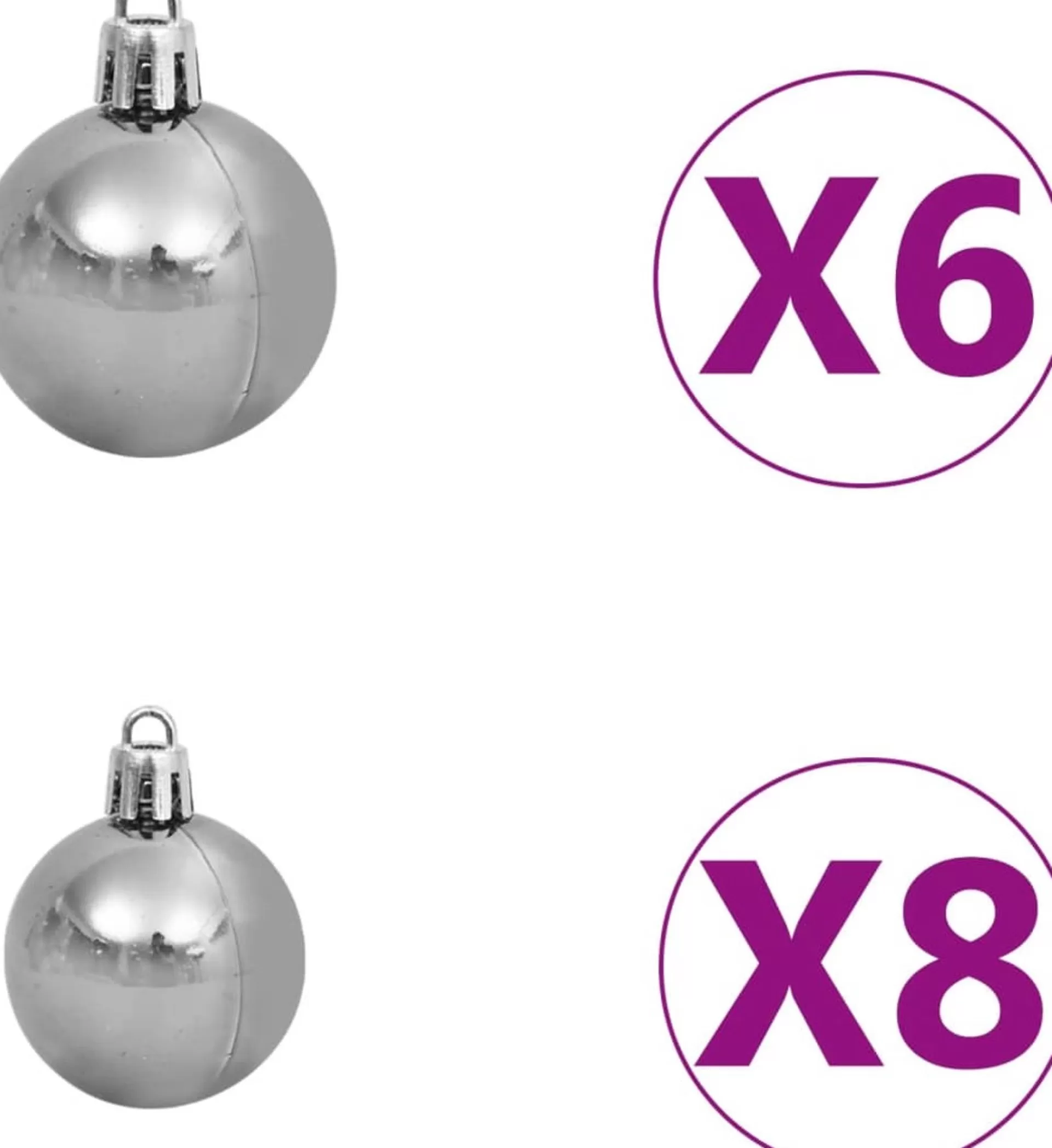 VidaLife Kunstkerstboom Met Led's En Kerstballen Smal 240 Cm Groen Best Sale