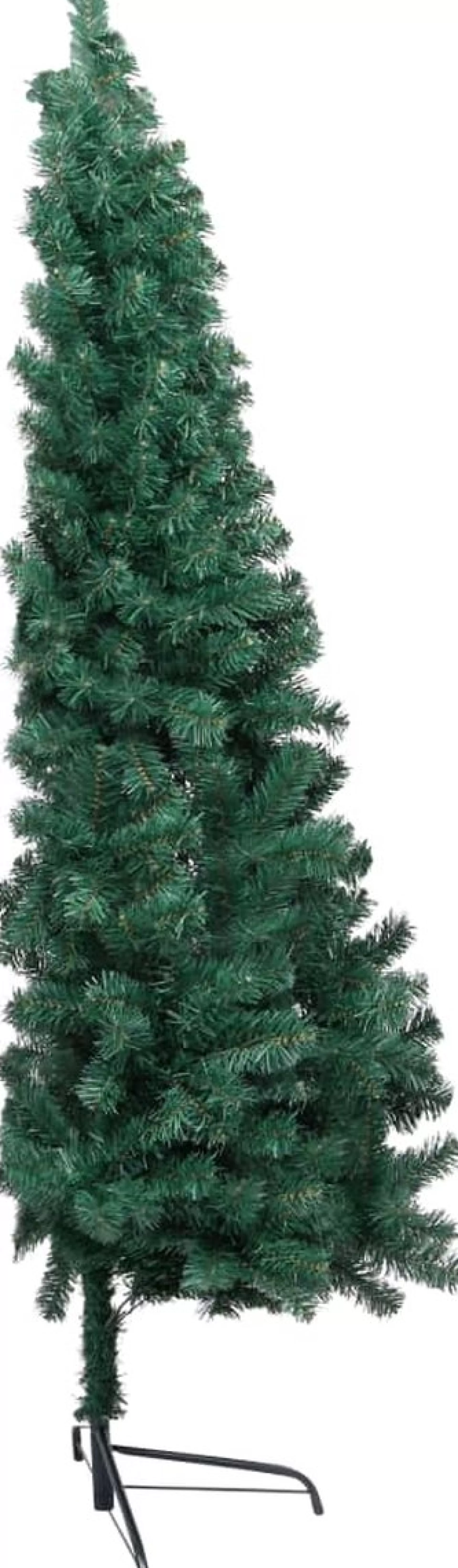 VidaLife Kunstkerstboom Met Led's En Standaard Half 180 Cm Pvc Groen Flash Sale